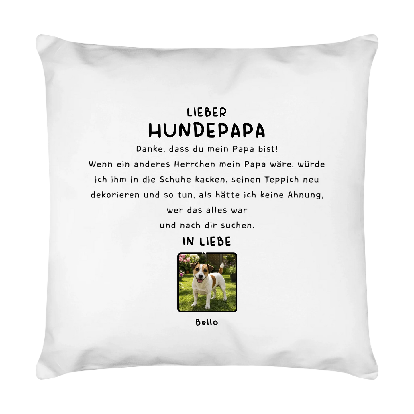 Personalisiertes Kissen "Hundepapa"