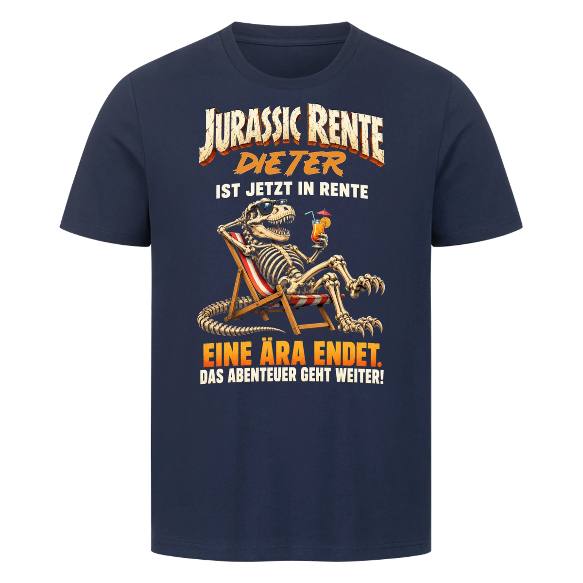 Personalisiertes Shirt "Jurassic Rente"
