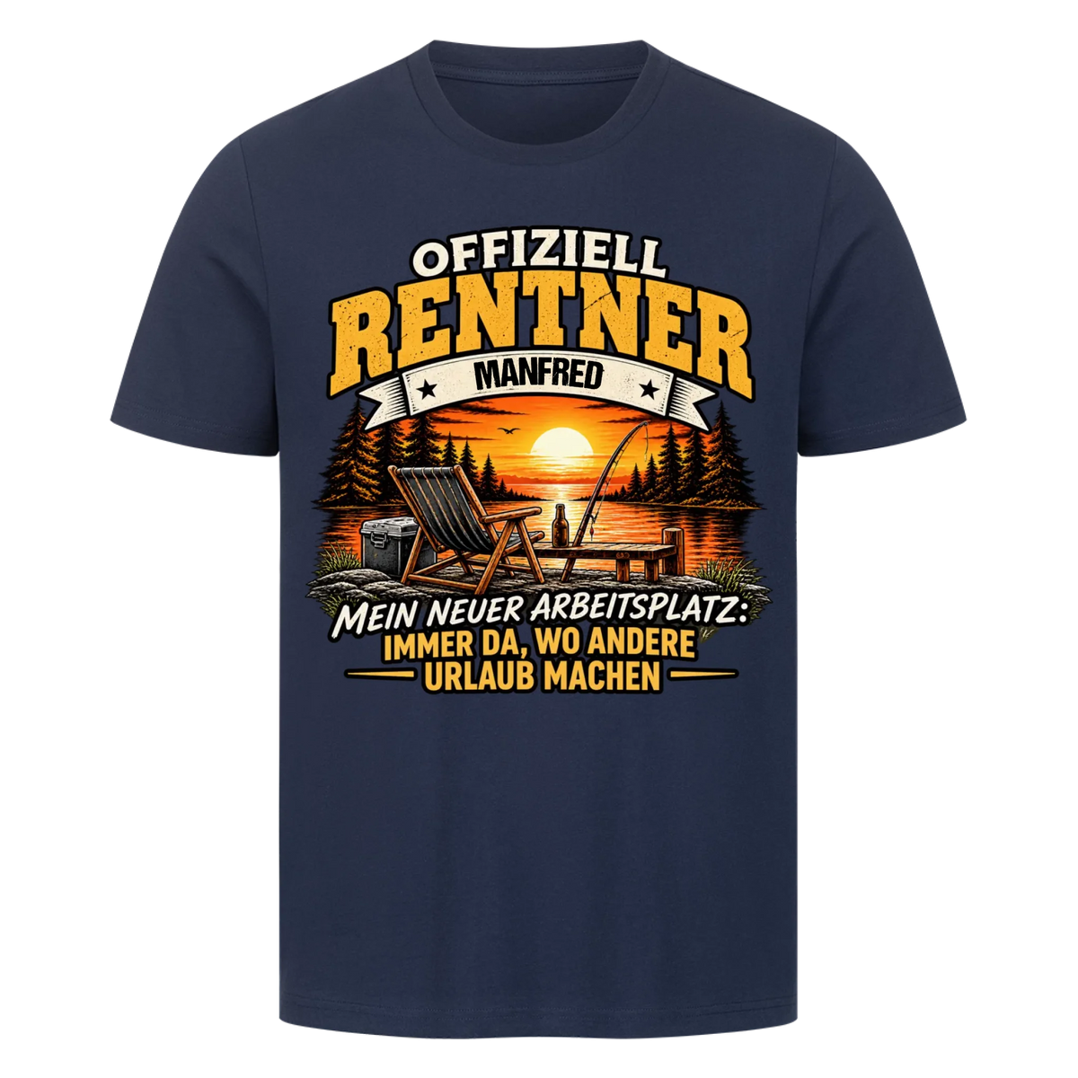Personalisiertes Shirt "Offiziell Rentner"