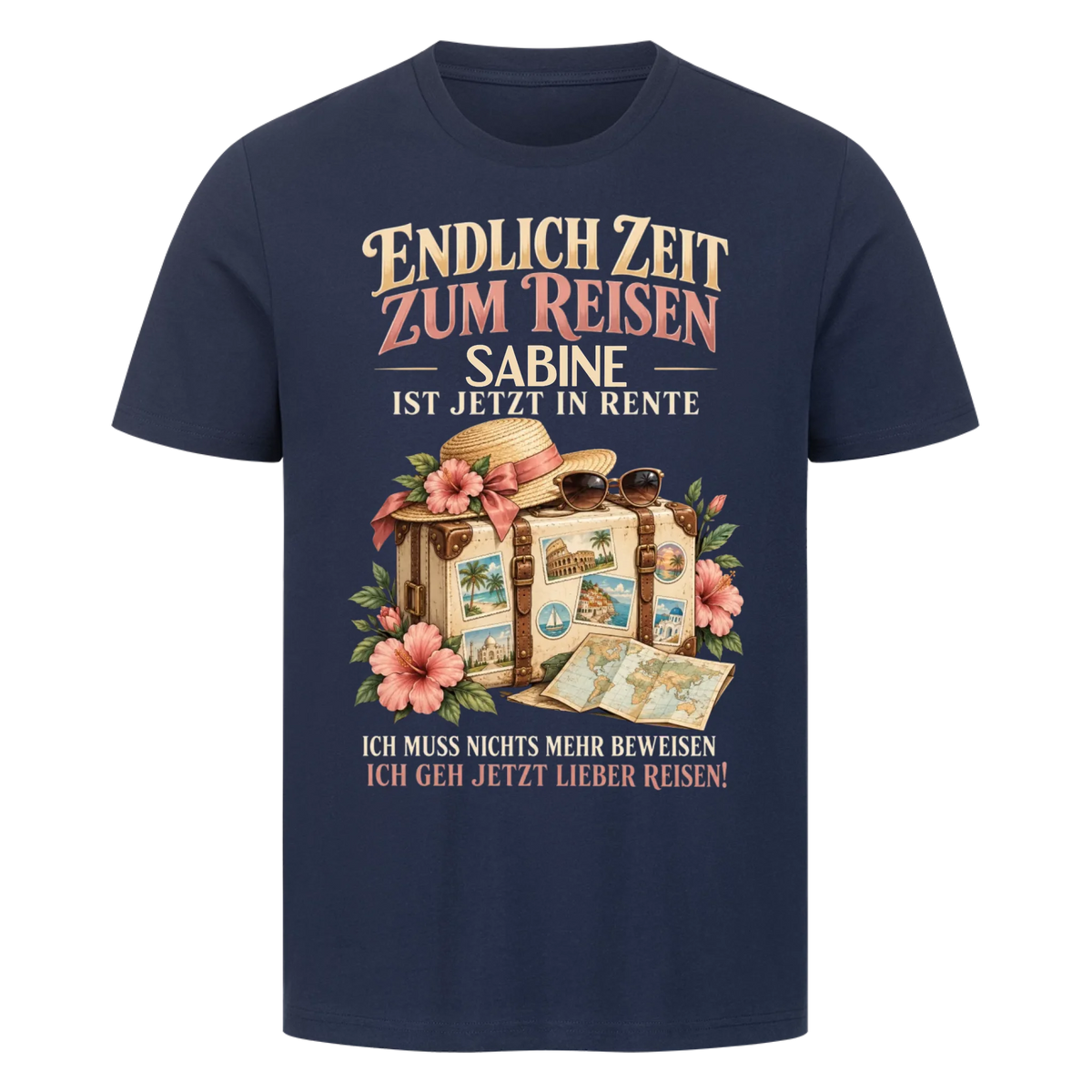 Personalisiertes Shirt "Zeit zum Reisen"