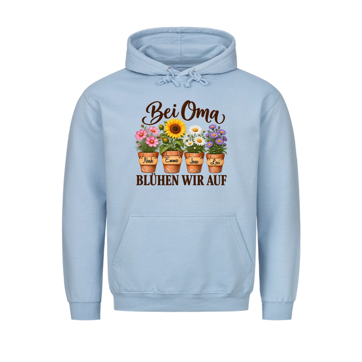 Personalisiertes Shirt "Bei Oma blühen wir auf"