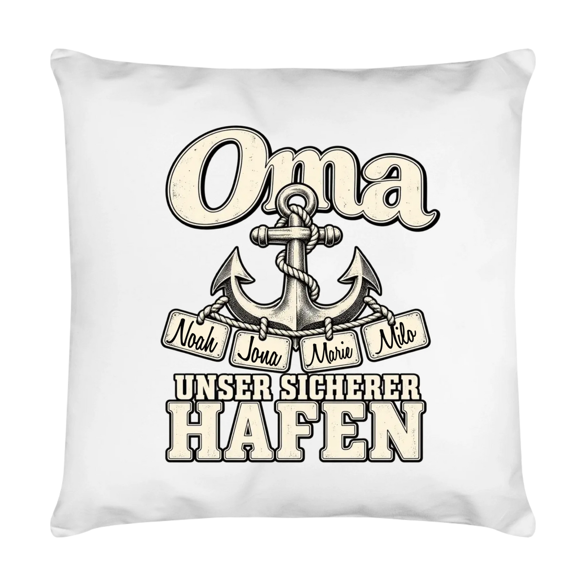 Personalisiertes Kissen "Sicherer Hafen"