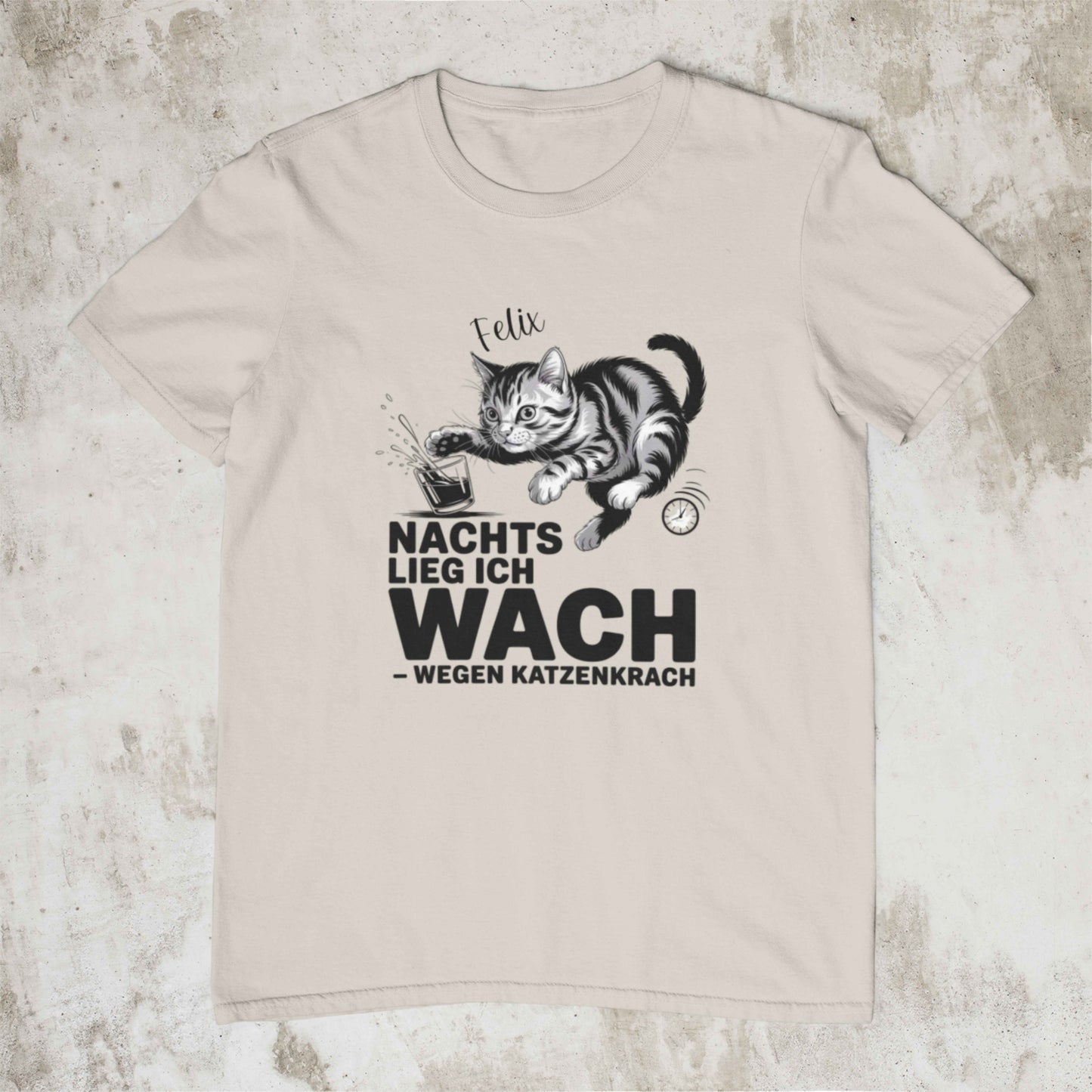 Nachts lieg ich wach - Personalisiertes Shirt