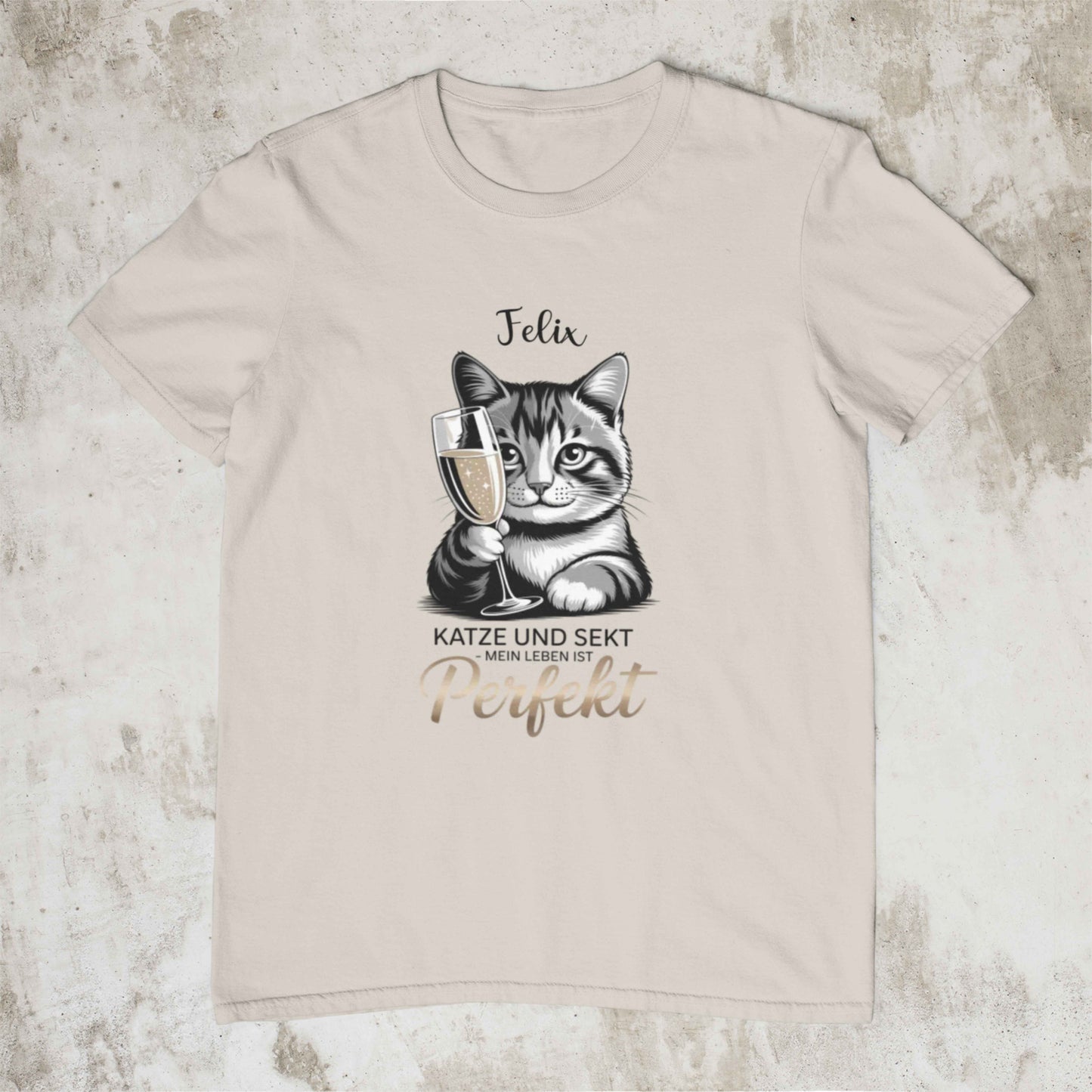 Cat and Sparkling Wine – Personalized Shirt