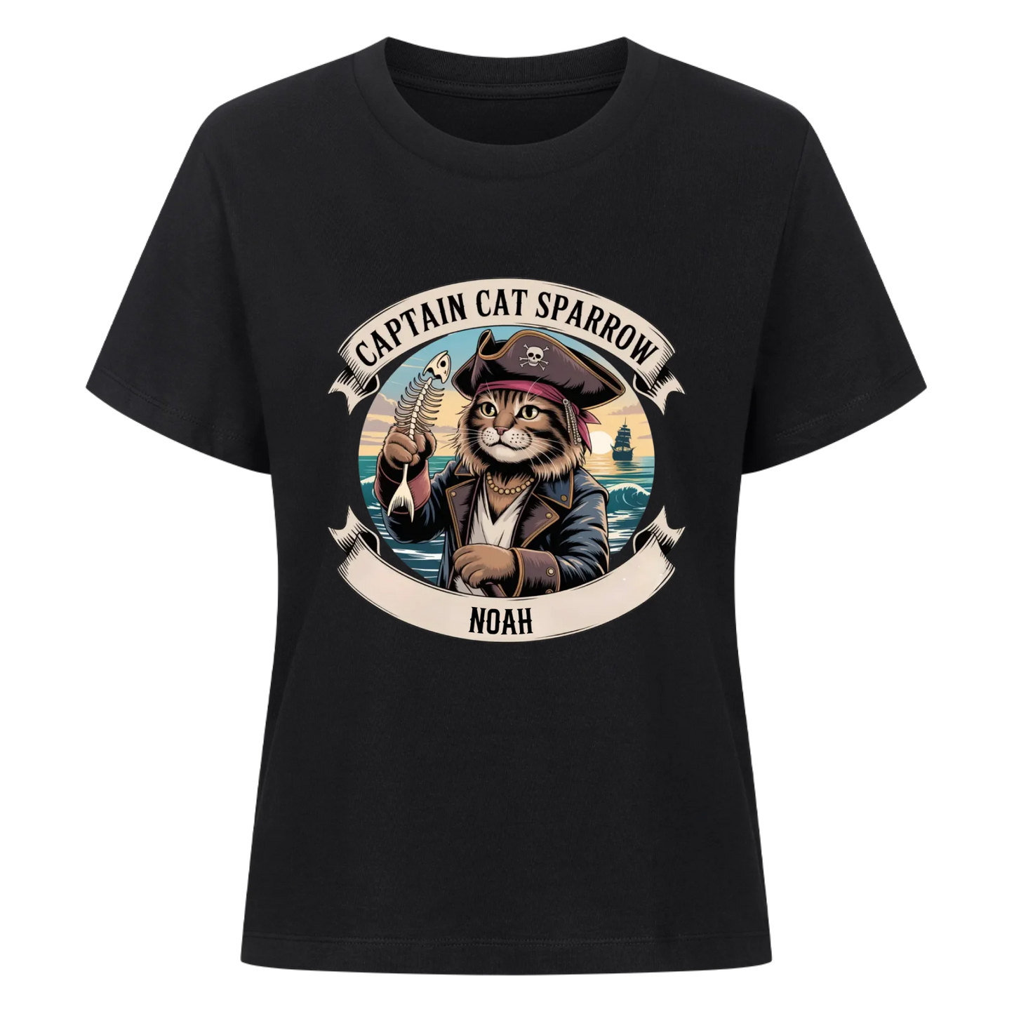 Personalisiertes Shirt "Captain Cat Sparrow"