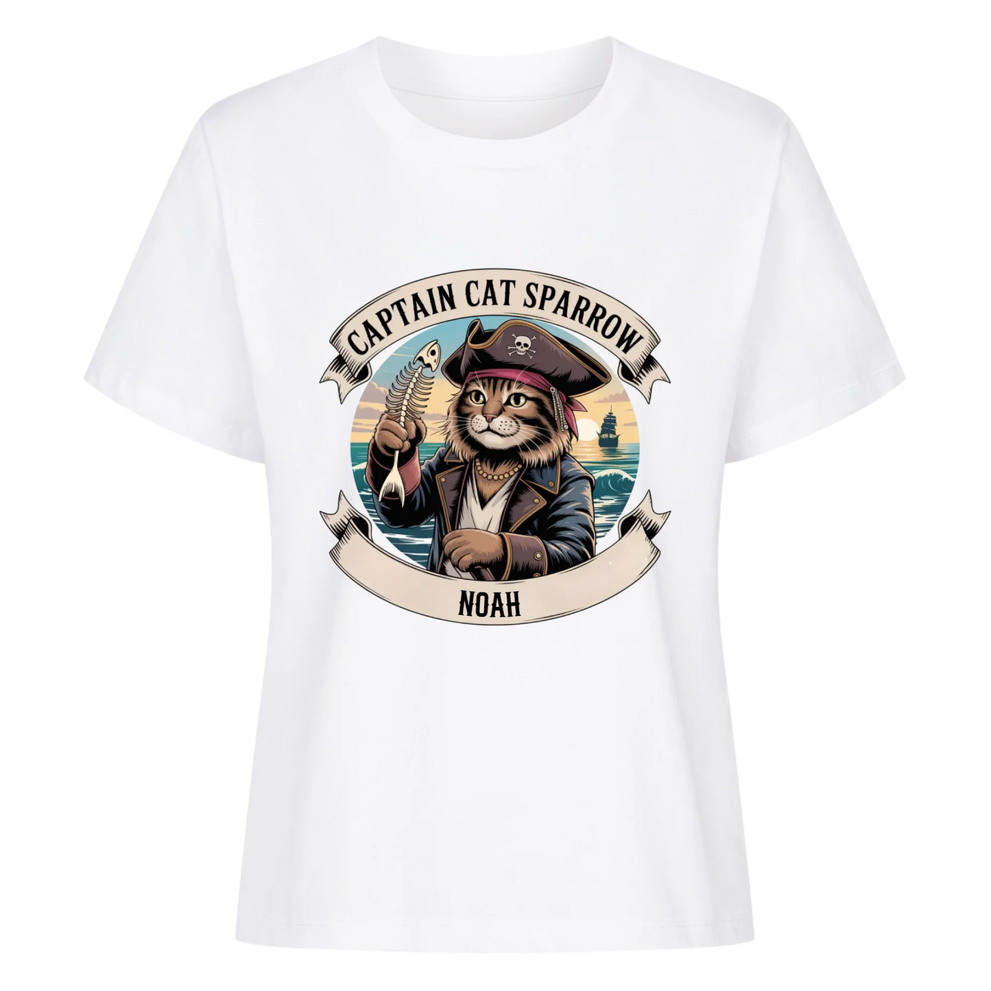 Personalisiertes Shirt "Captain Cat Sparrow"