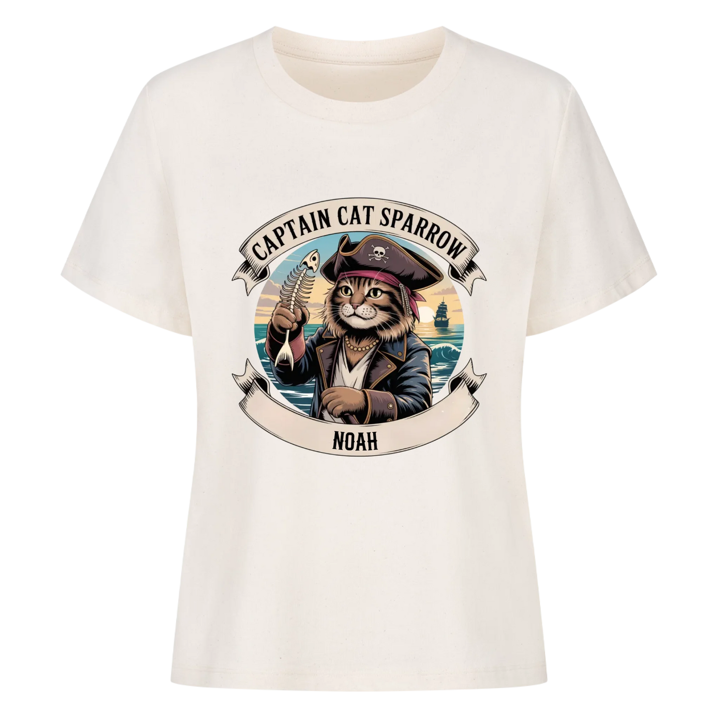 Personalisiertes Shirt "Captain Cat Sparrow"