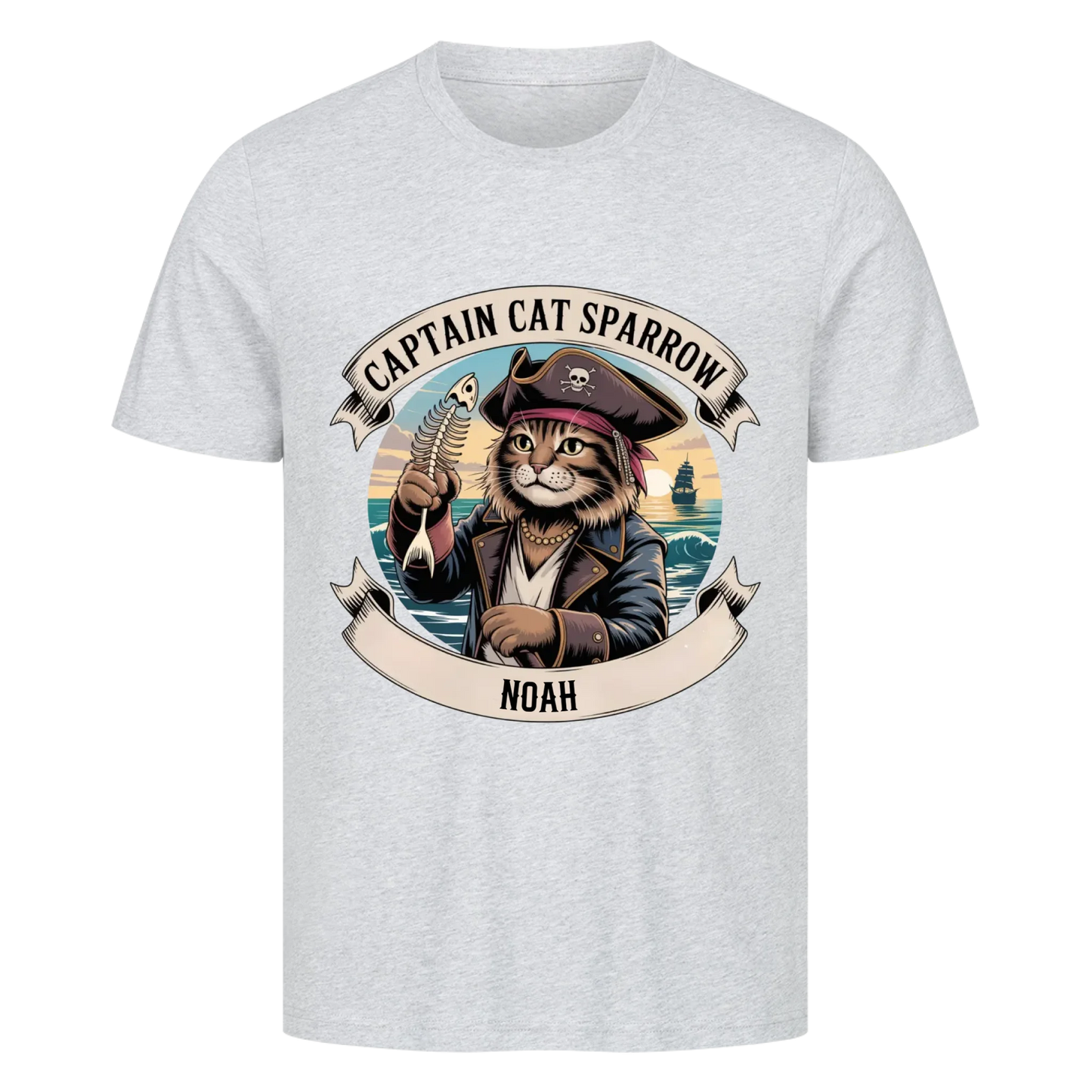 Personalisiertes Shirt "Captain Cat Sparrow"