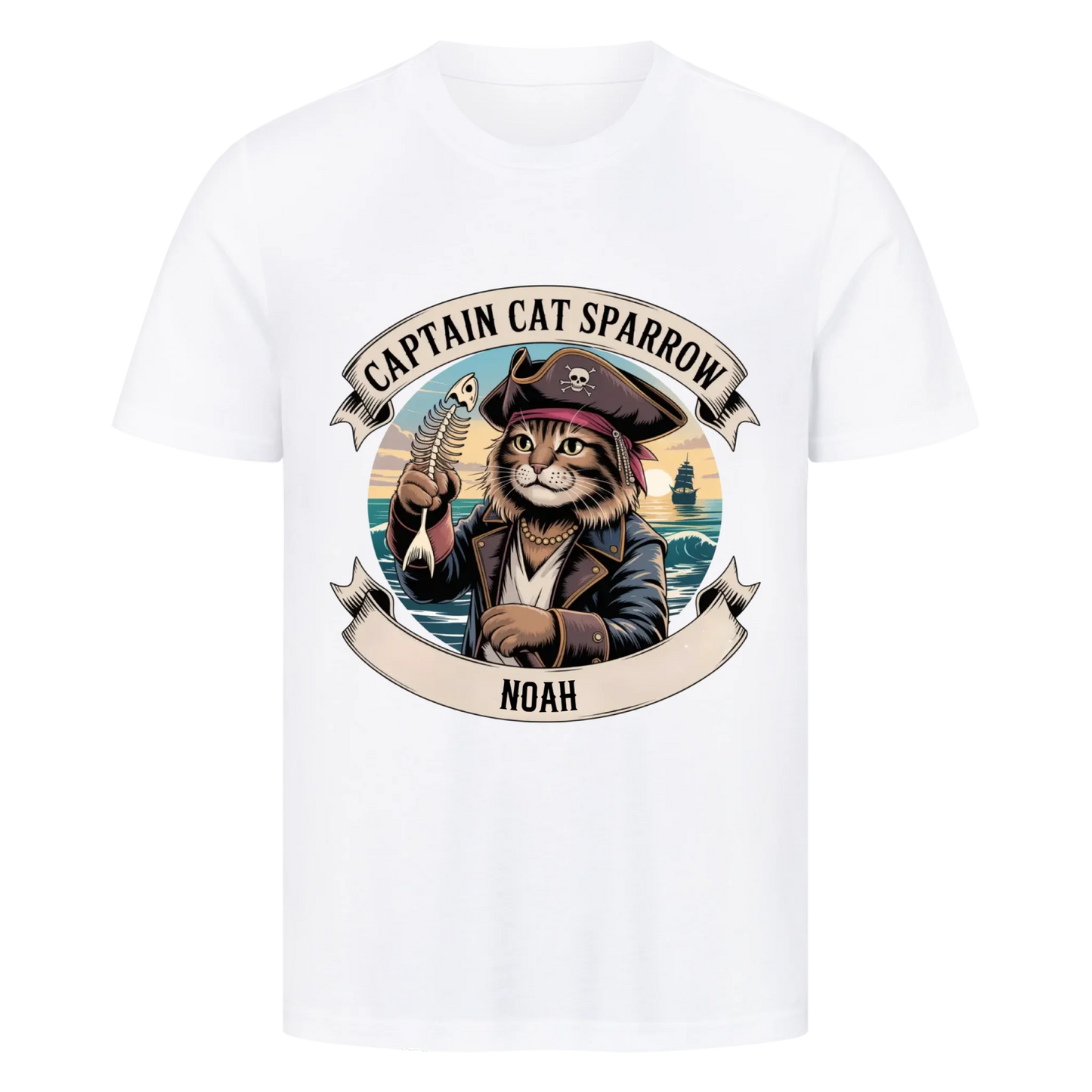 Personalisiertes Shirt "Captain Cat Sparrow"