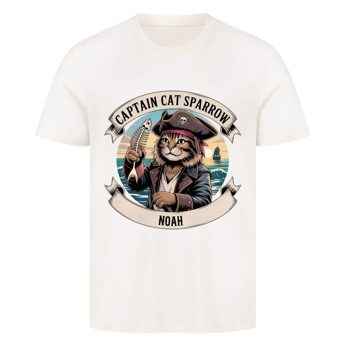 Personalisiertes Shirt "Captain Cat Sparrow"