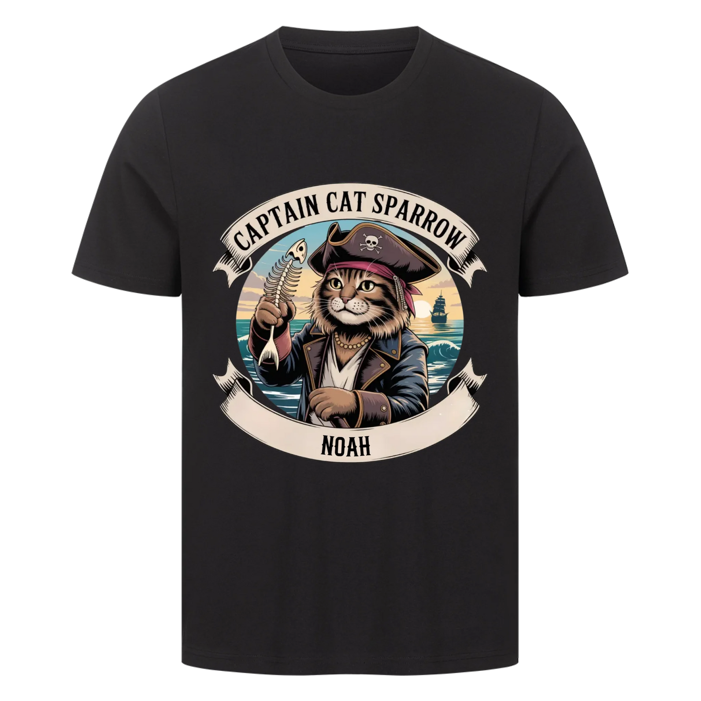 Personalisiertes Shirt "Captain Cat Sparrow"