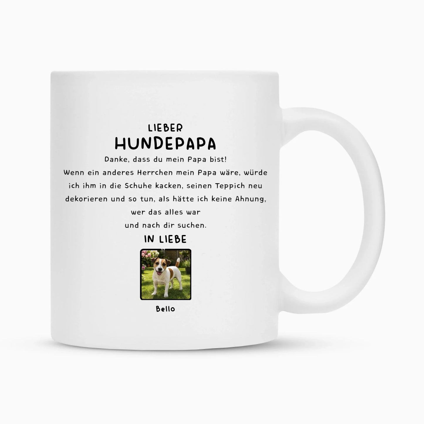 Personalisierte Tasse "Hundepapa"