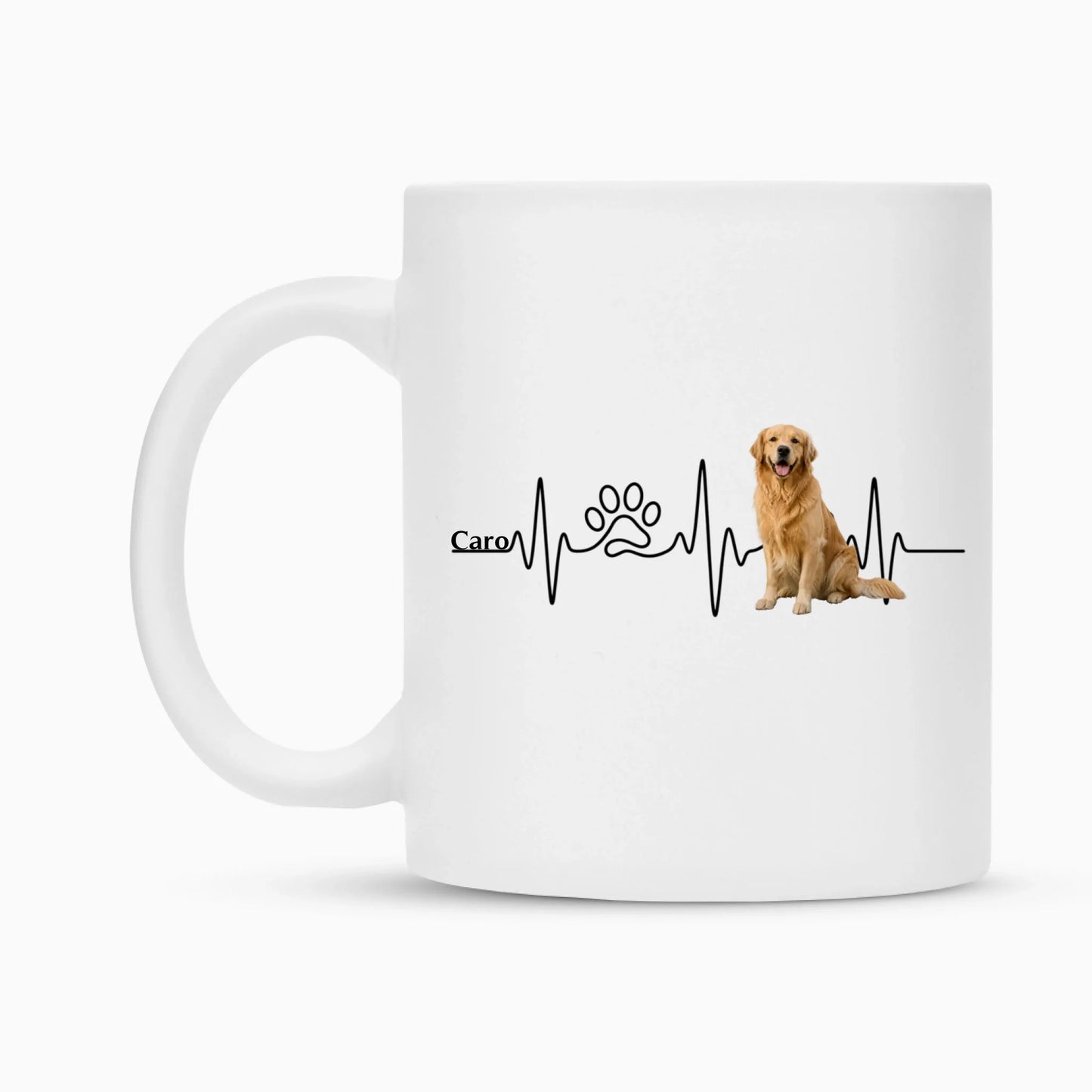 Personalisierte Tasse "Herzschlag"