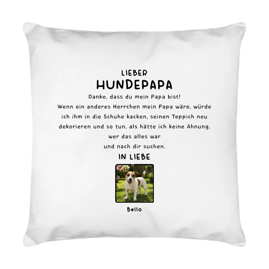 Personalisiertes Kissen "Hundepapa"