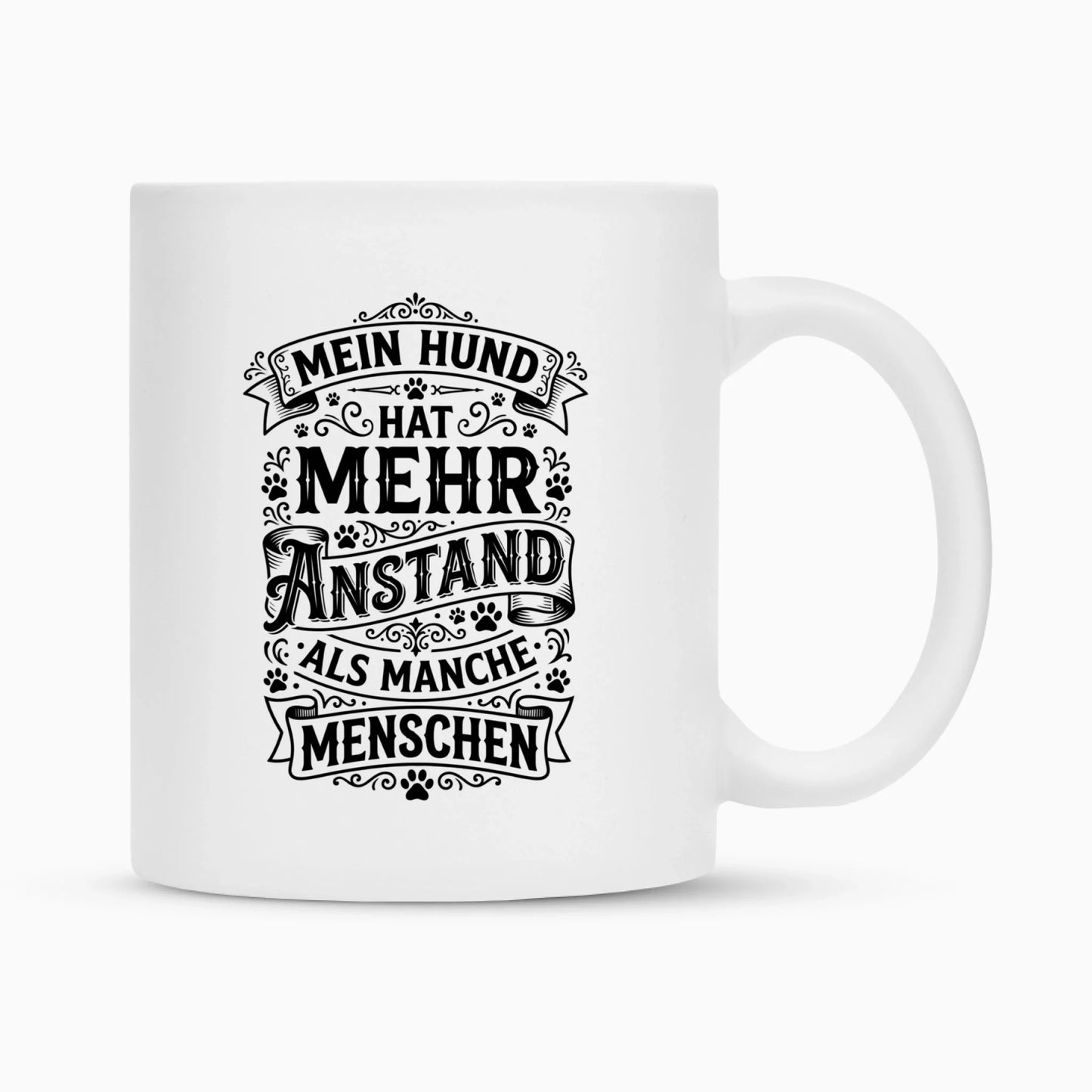 Personalisierte Tasse "Mehr Anstand"