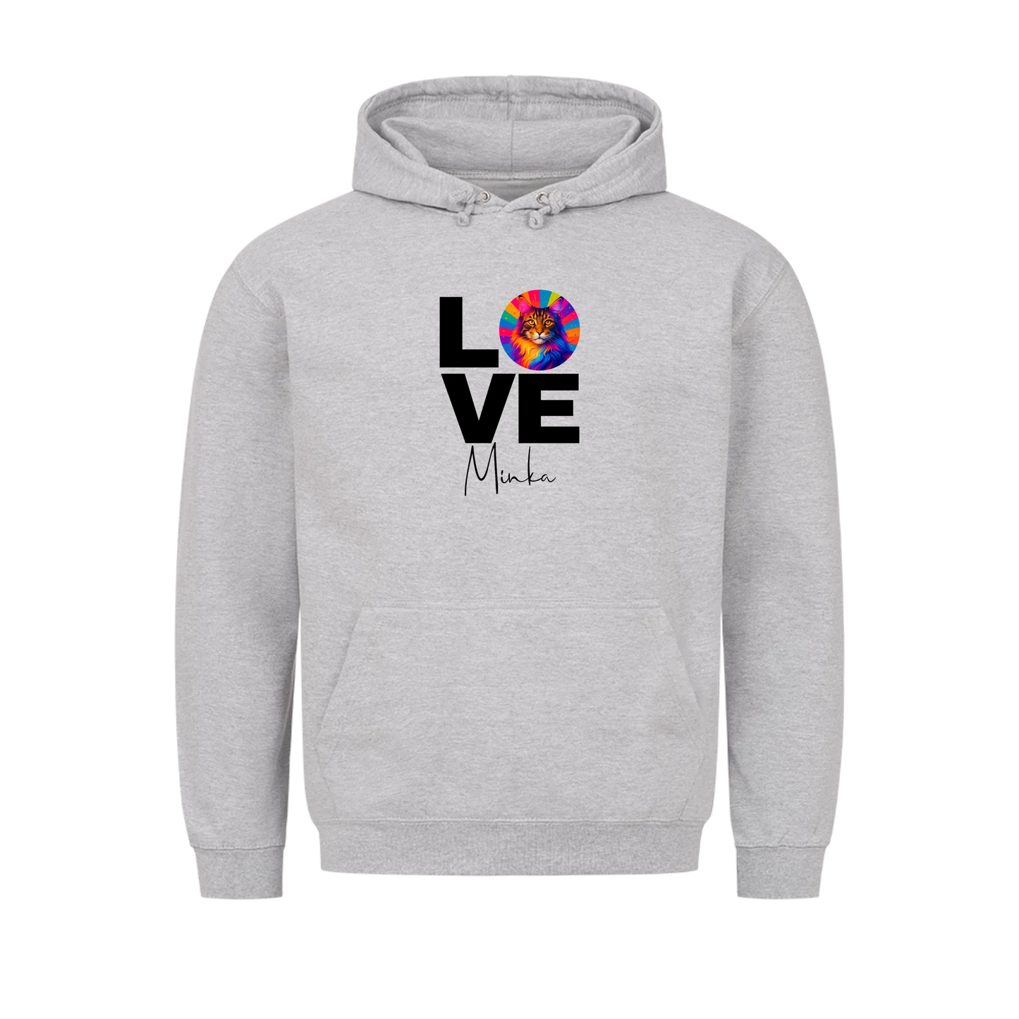 Personalisierter Katzen Hoodie "Popart Love"