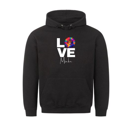 Personalisierter Katzen Hoodie "Popart Love"