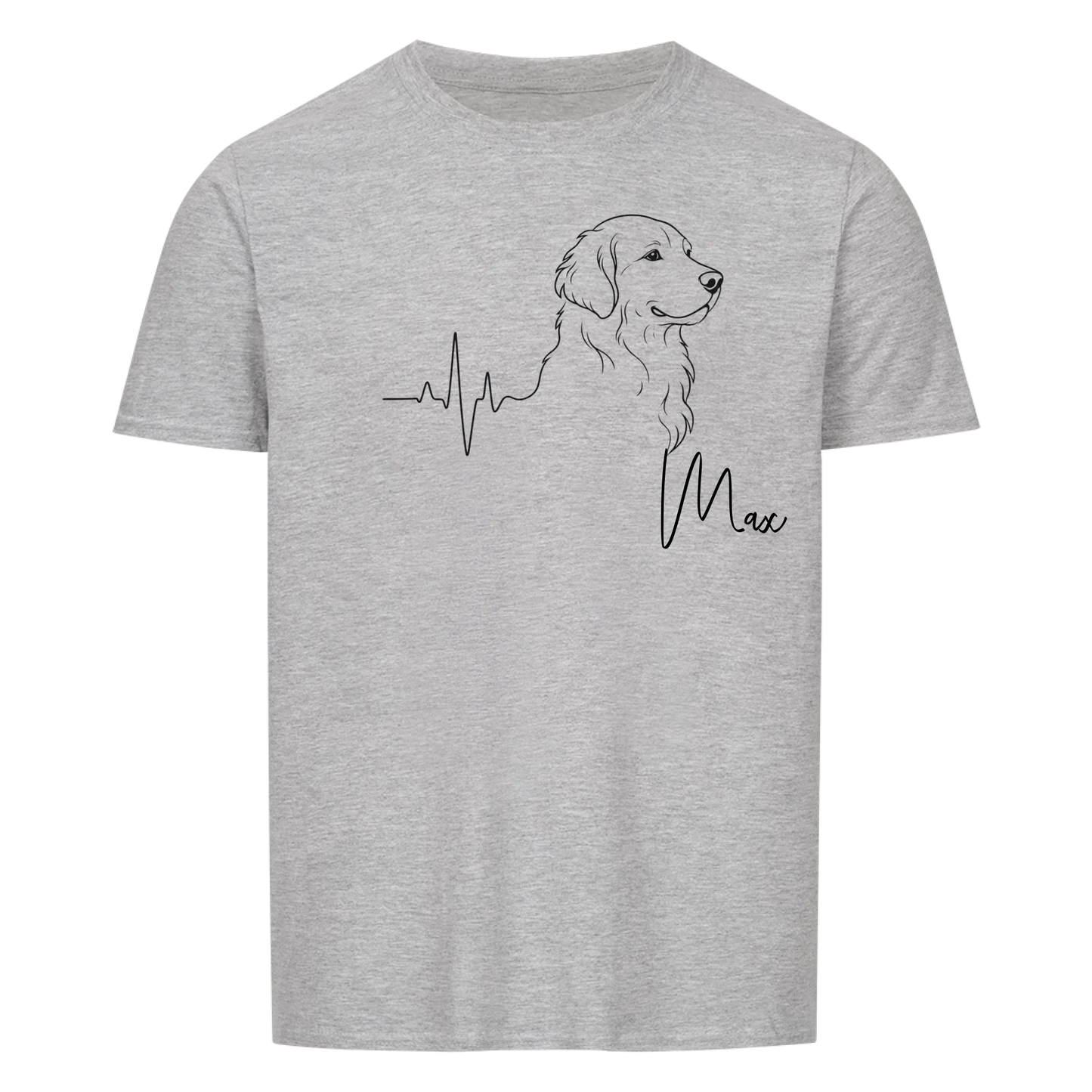Personalisiertes Shirt "Lineart mit Hund"
