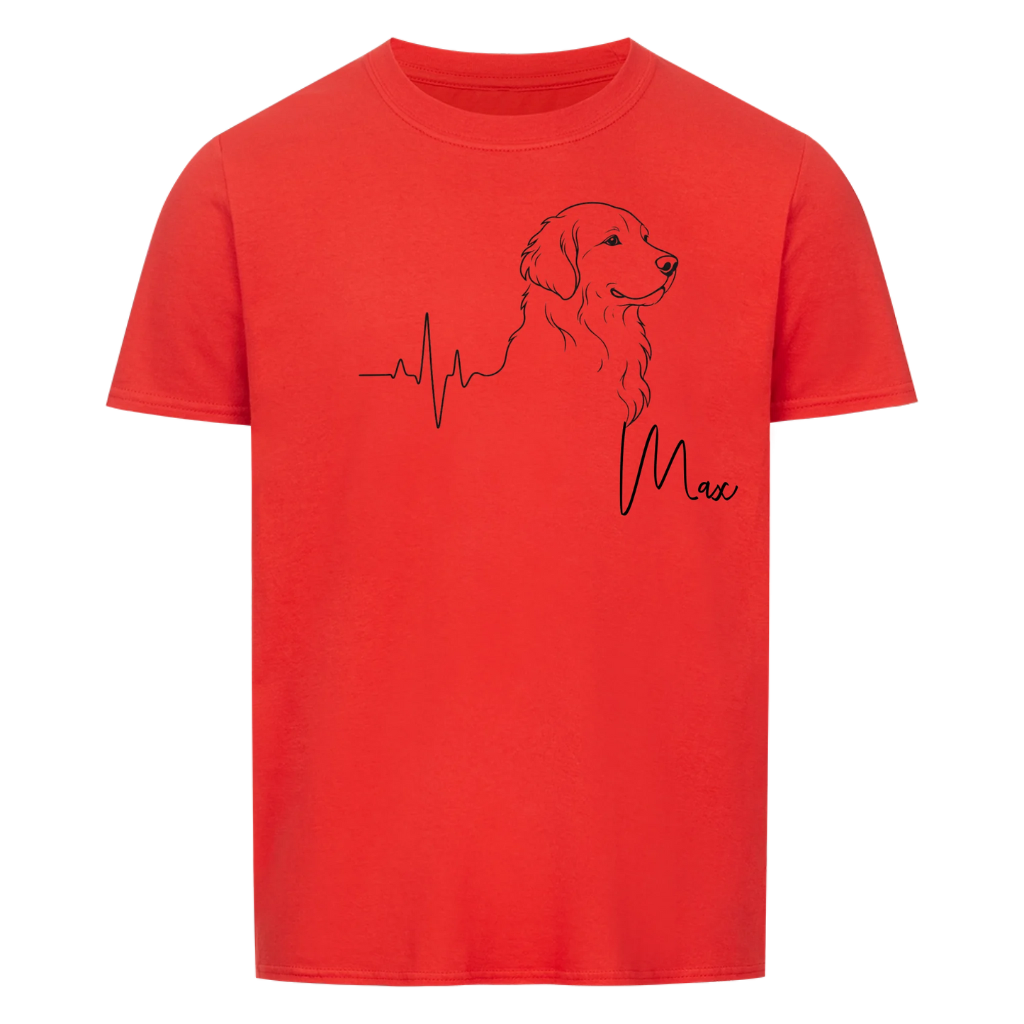 Personalisiertes Shirt "Lineart mit Hund"