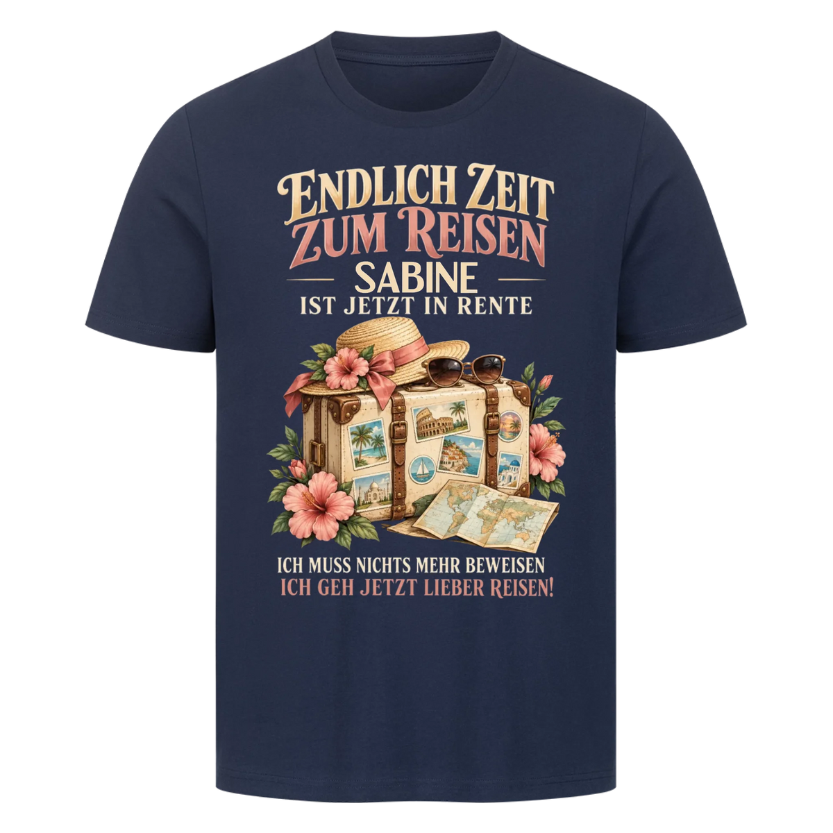 Personalisiertes Shirt "Zeit zum Reisen"