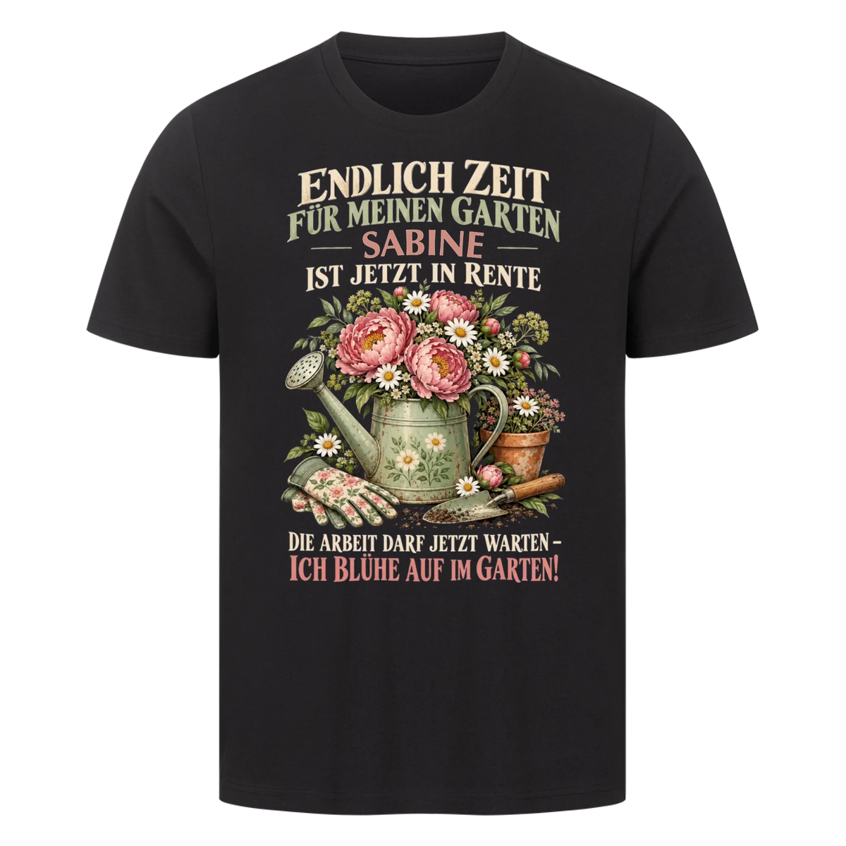 Personalisiertes Shirt "Zeit für meinen Garten"