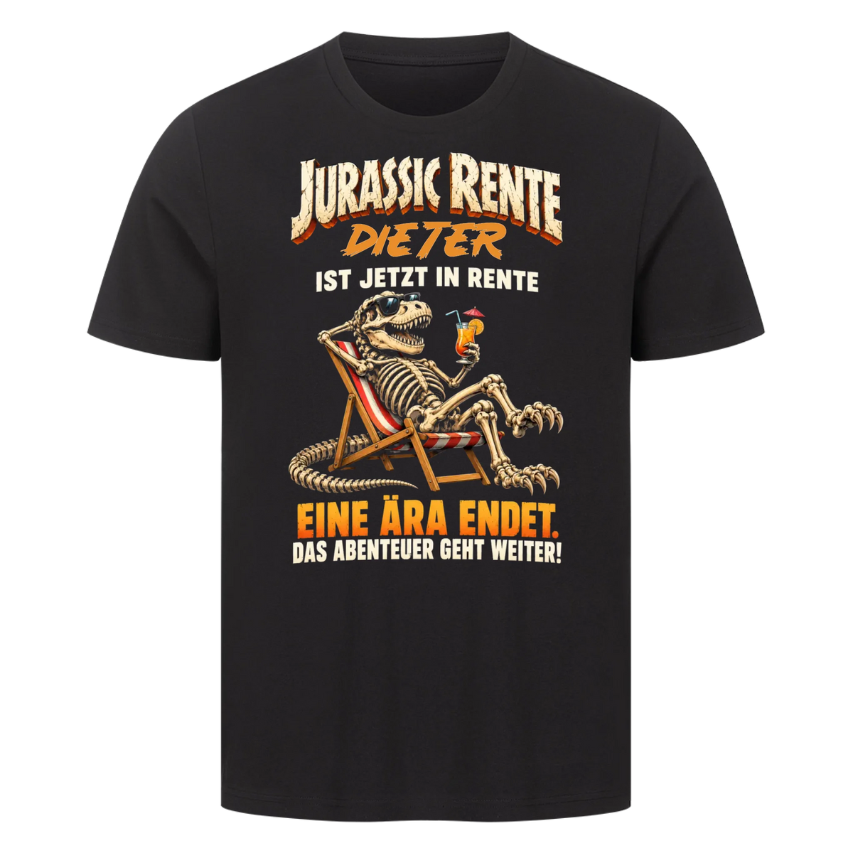 Personalisiertes Shirt "Jurassic Rente"