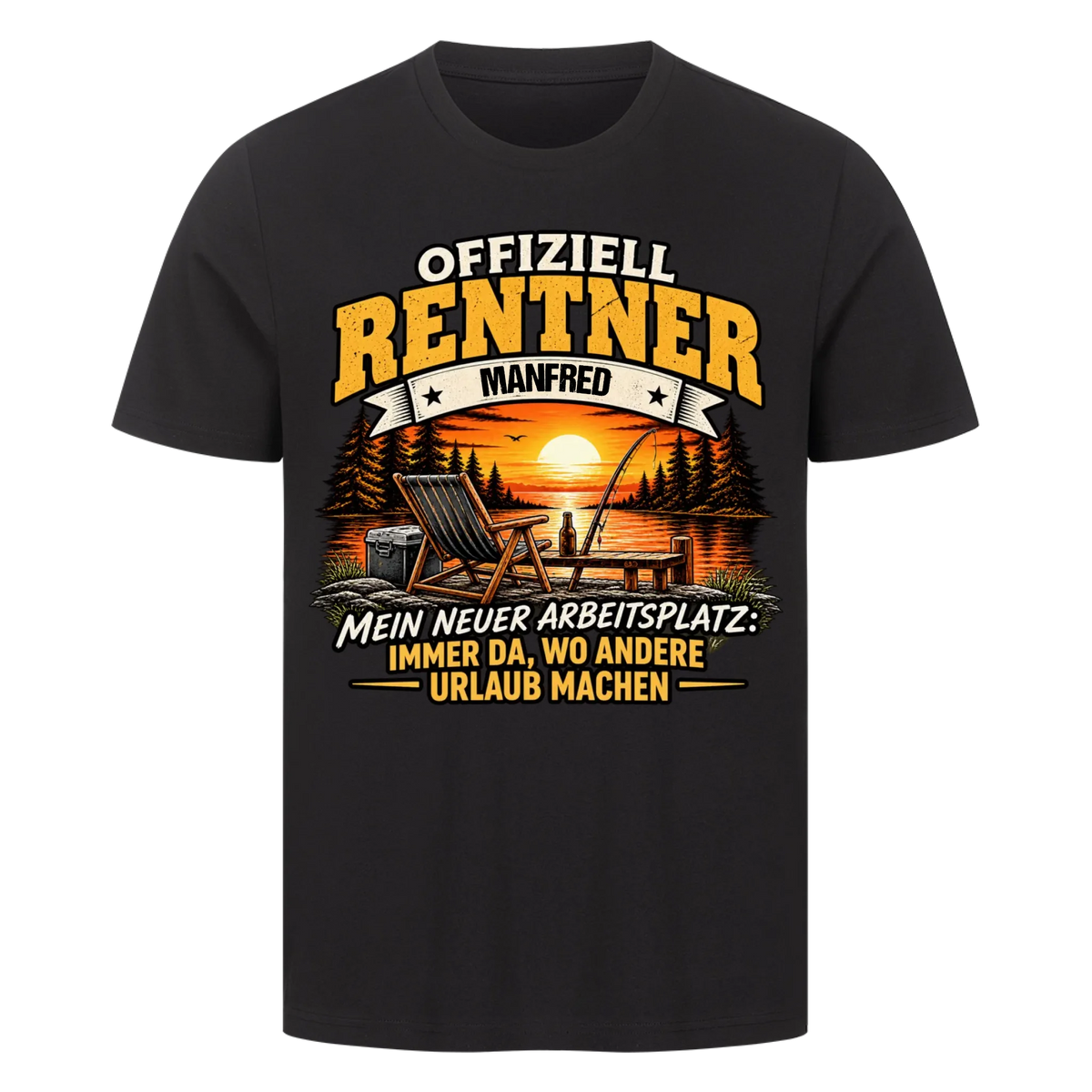 Personalisiertes Shirt "Offiziell Rentner"