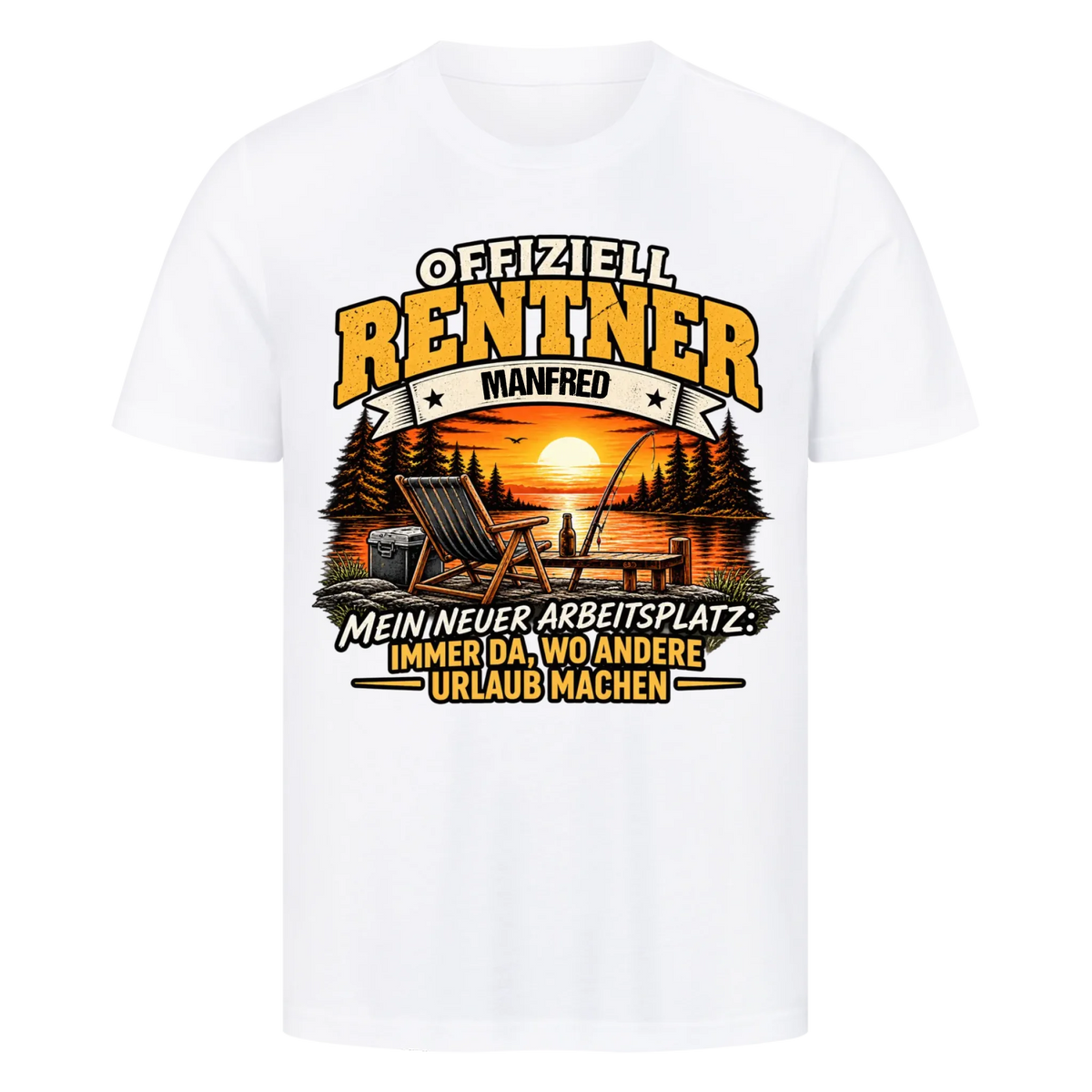 Personalisiertes Shirt "Offiziell Rentner"