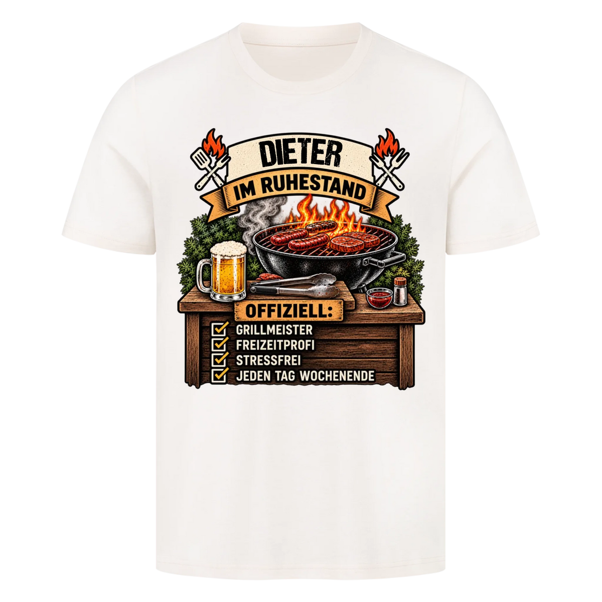 Personalisiertes Shirt "Im Ruhestand"
