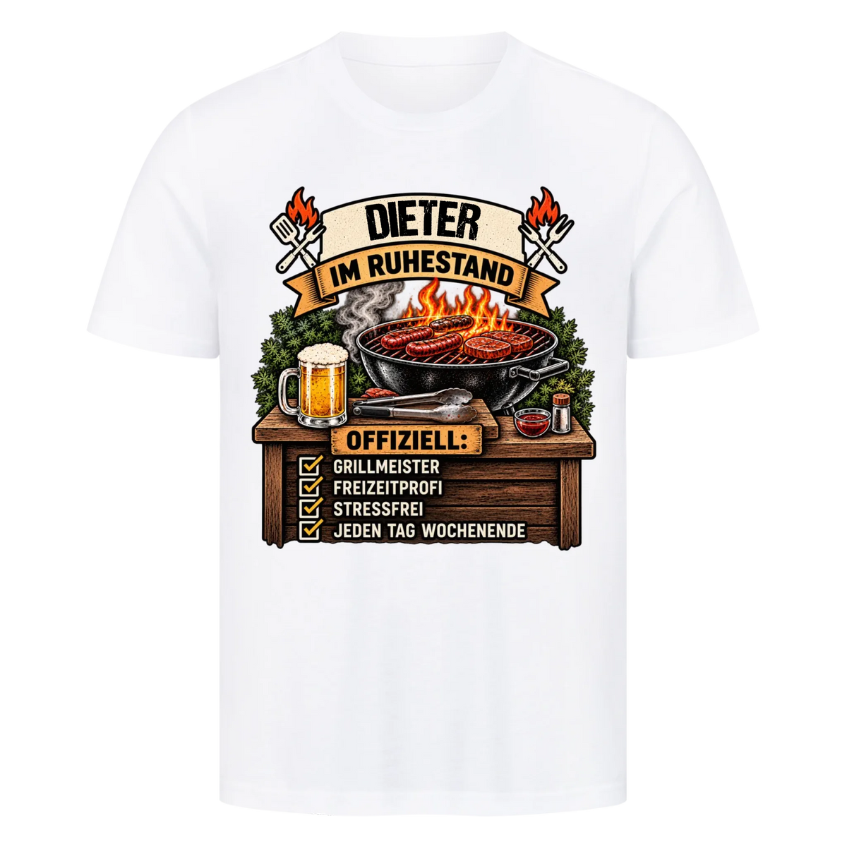 Personalisiertes Shirt "Im Ruhestand"