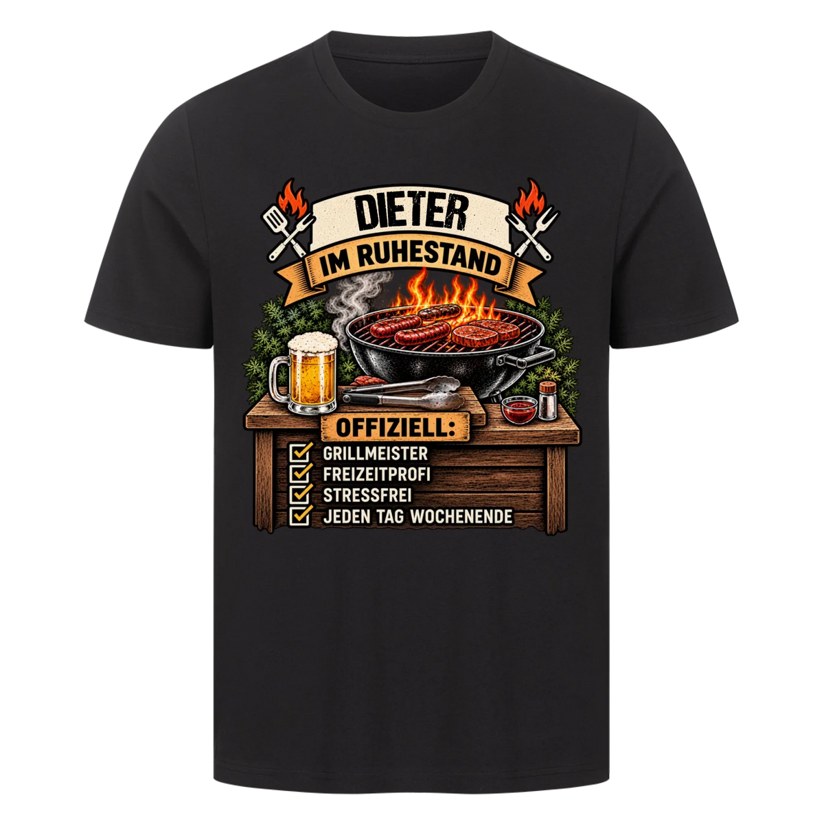 Personalisiertes Shirt "Im Ruhestand"