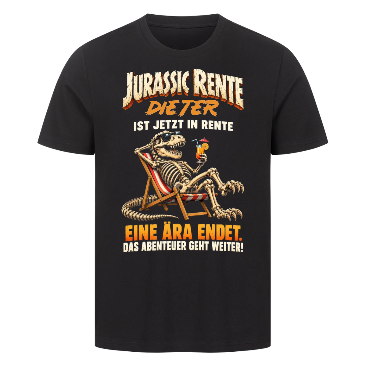 Personalisiertes Shirt "Jurassic Rente"