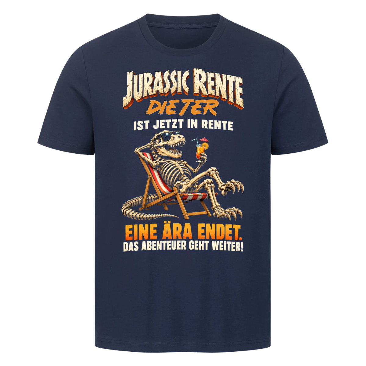 Personalisiertes Shirt "Jurassic Rente"