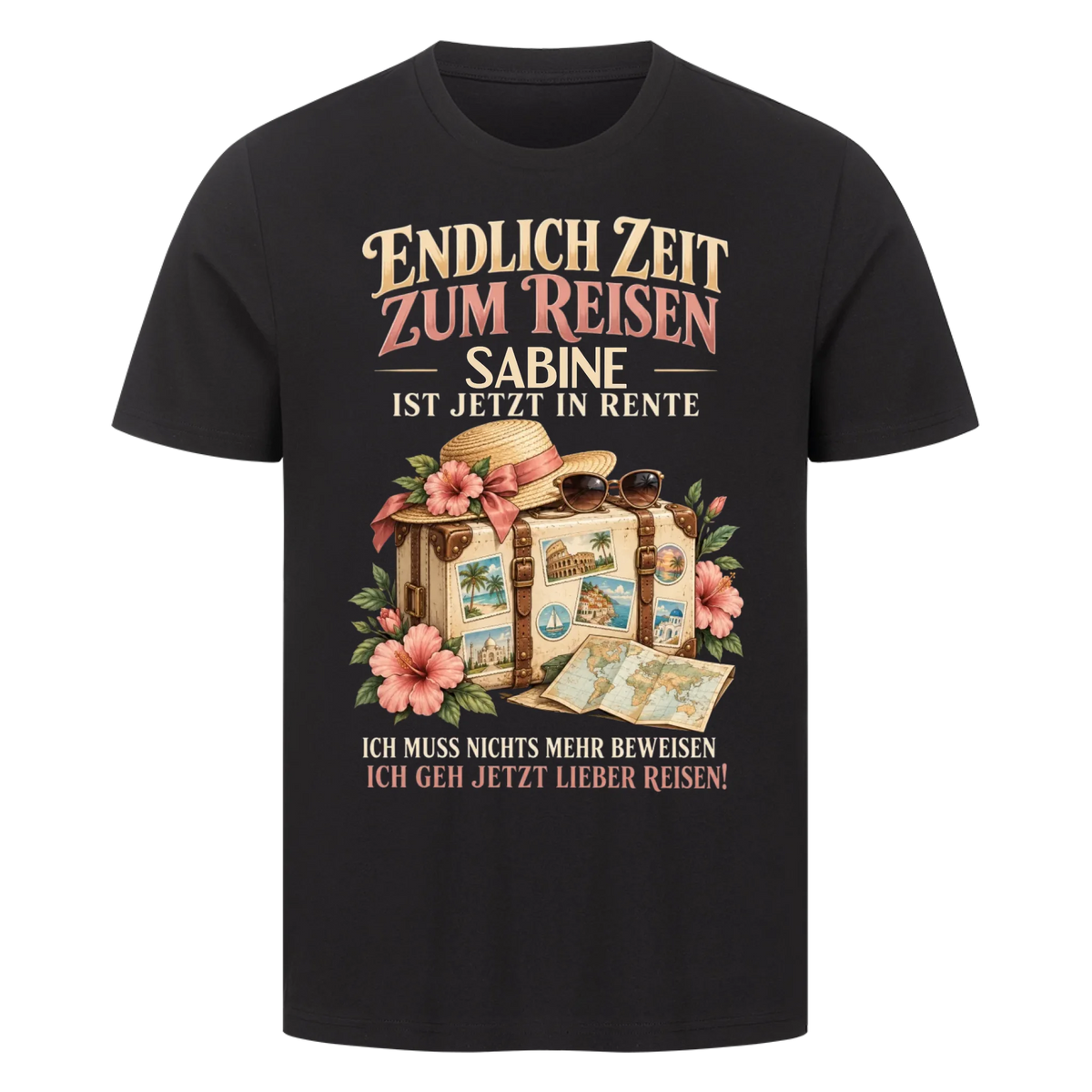 Personalisiertes Shirt "Zeit zum Reisen"