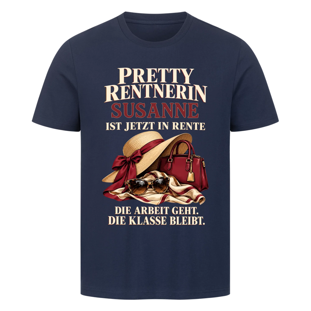 Personalisiertes Shirt "Pretty Rentnerin"