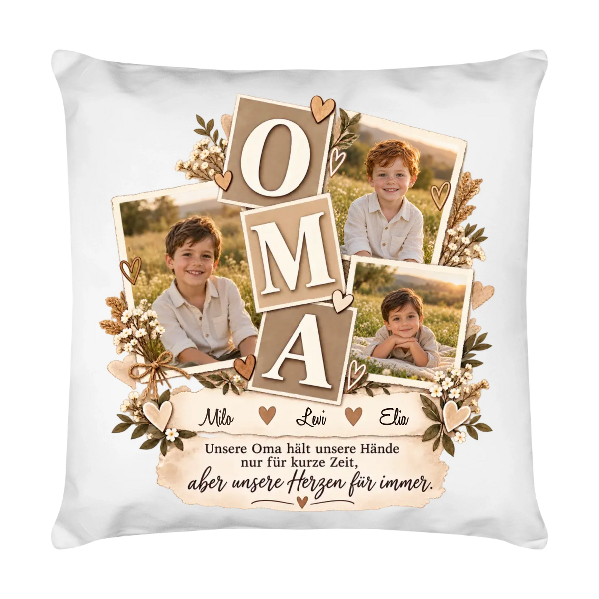 Personalisiertes Kissen "Für Oma"