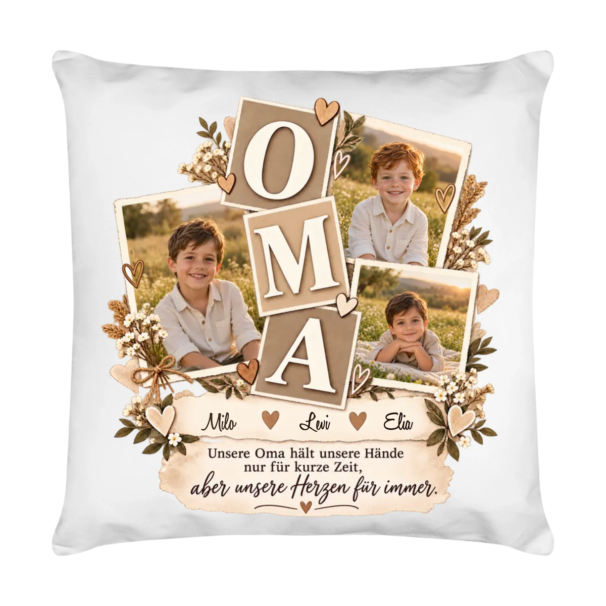 Personalisiertes Kissen "Für Oma"