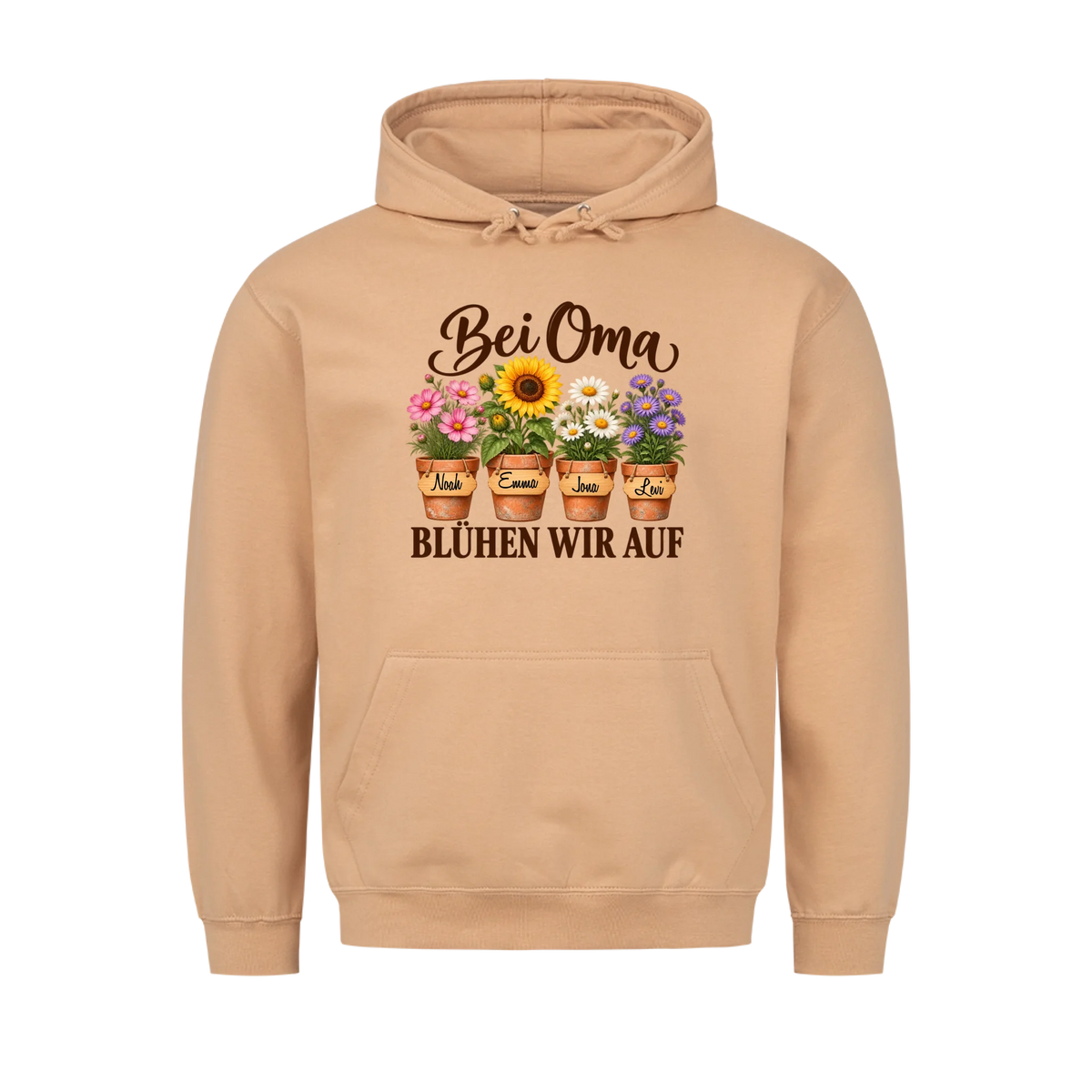 Personalisiertes Shirt "Bei Oma blühen wir auf"