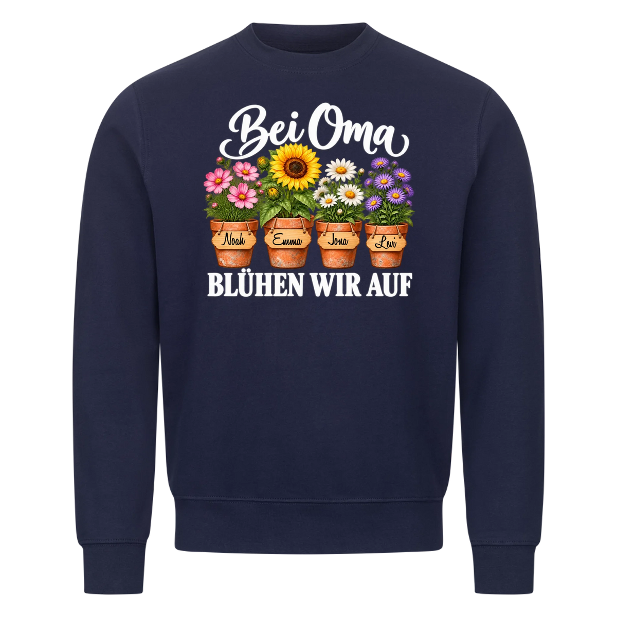 Personalisiertes Shirt "Bei Oma blühen wir auf"