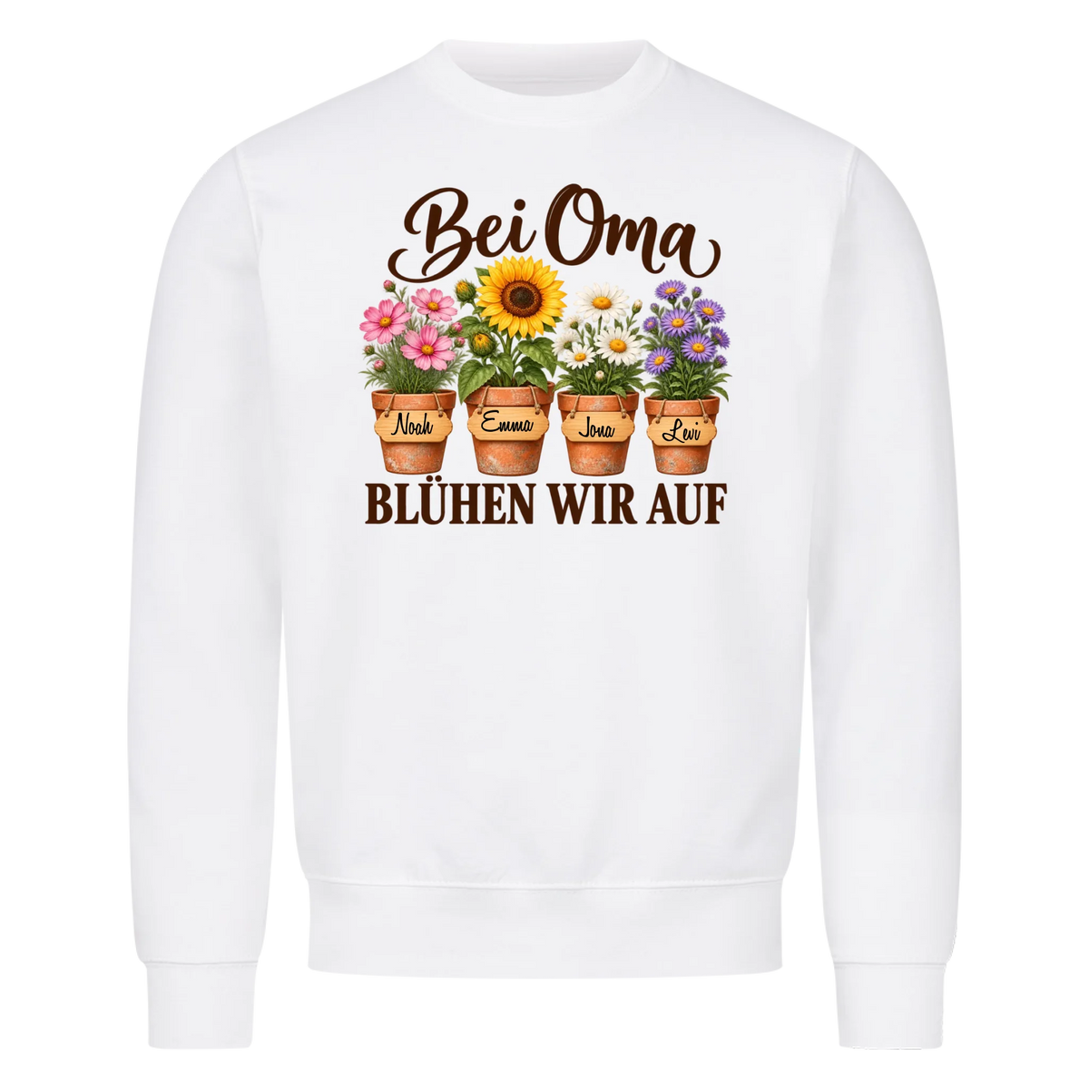 Personalisiertes Shirt "Bei Oma blühen wir auf"