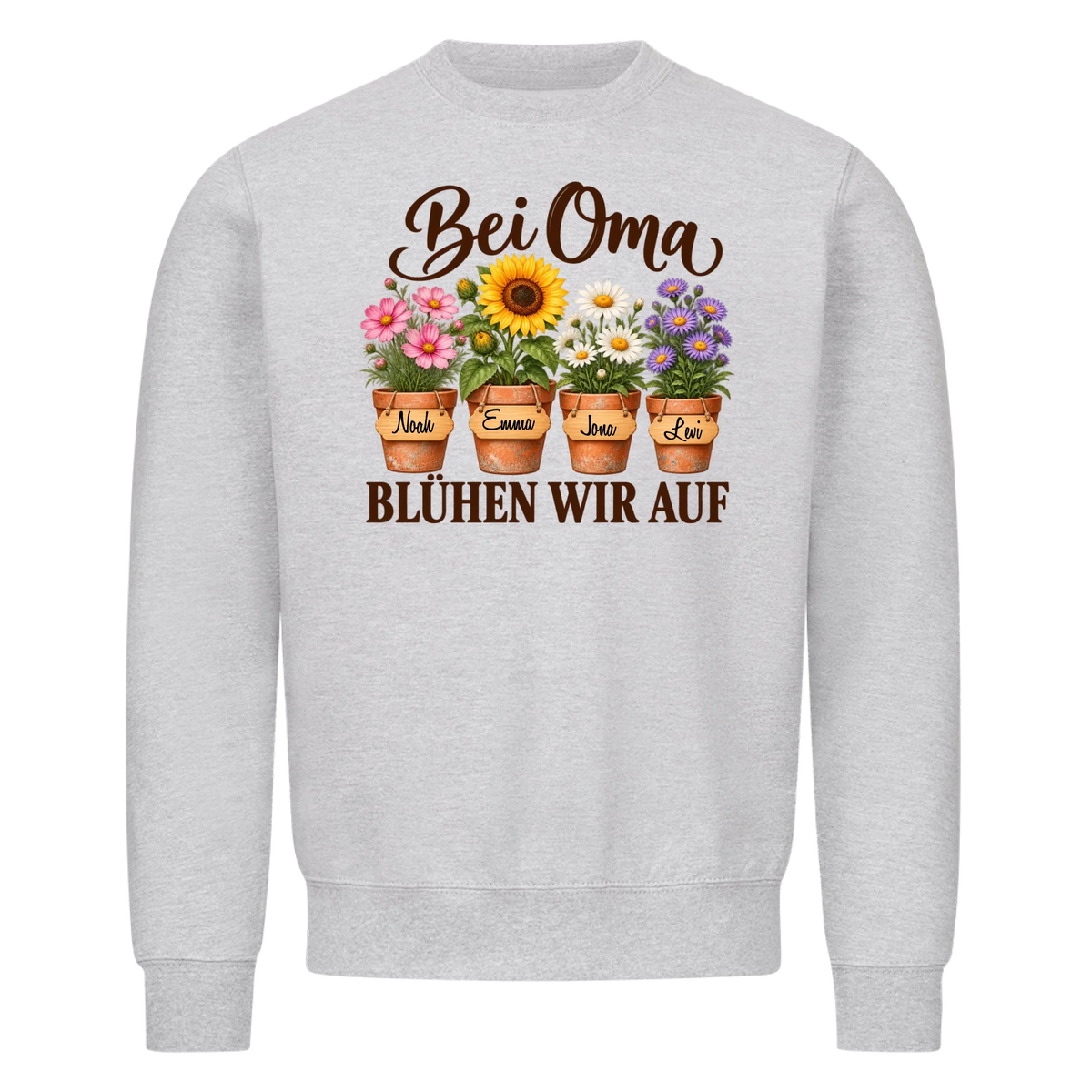 Personalisiertes Shirt "Bei Oma blühen wir auf"