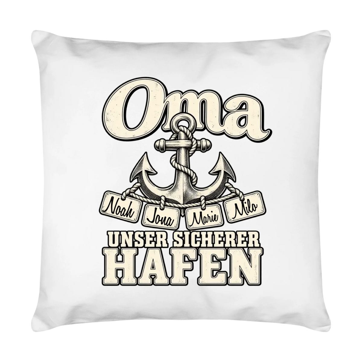 Personalisiertes Kissen "Sicherer Hafen"