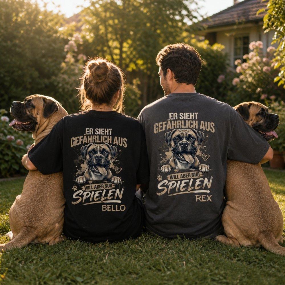 Personalisiertes Oversized T-Shirt "Will nur spielen"