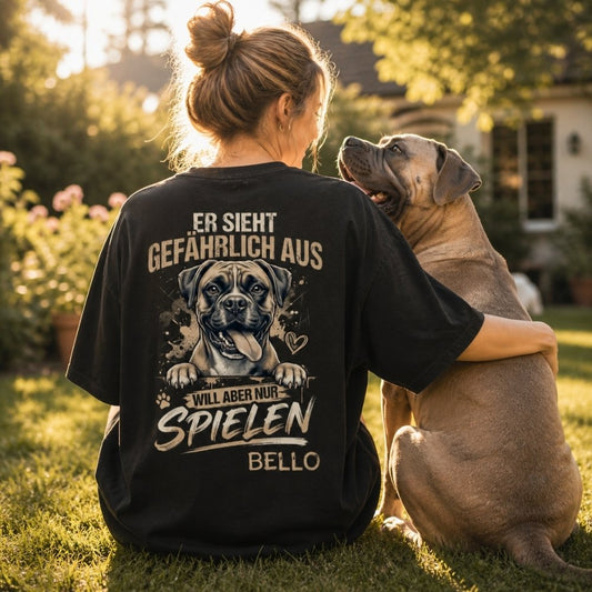 Personalisiertes Oversized T-Shirt "Will nur spielen"