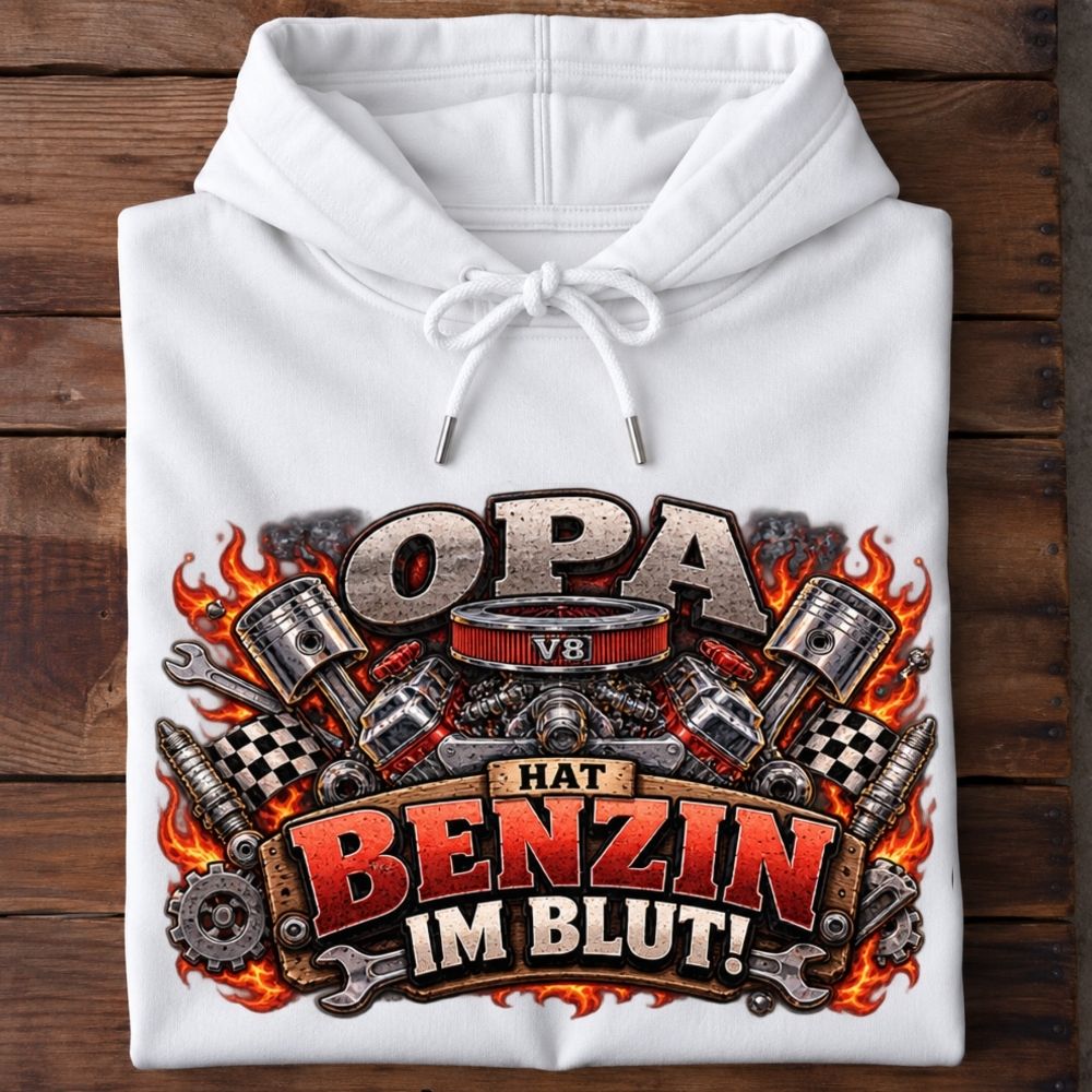 Premium Hoodie „Opa hat Benzin im Blut!“