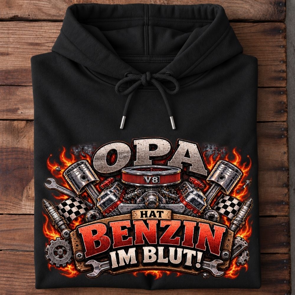 Premium Hoodie „Opa hat Benzin im Blut!“