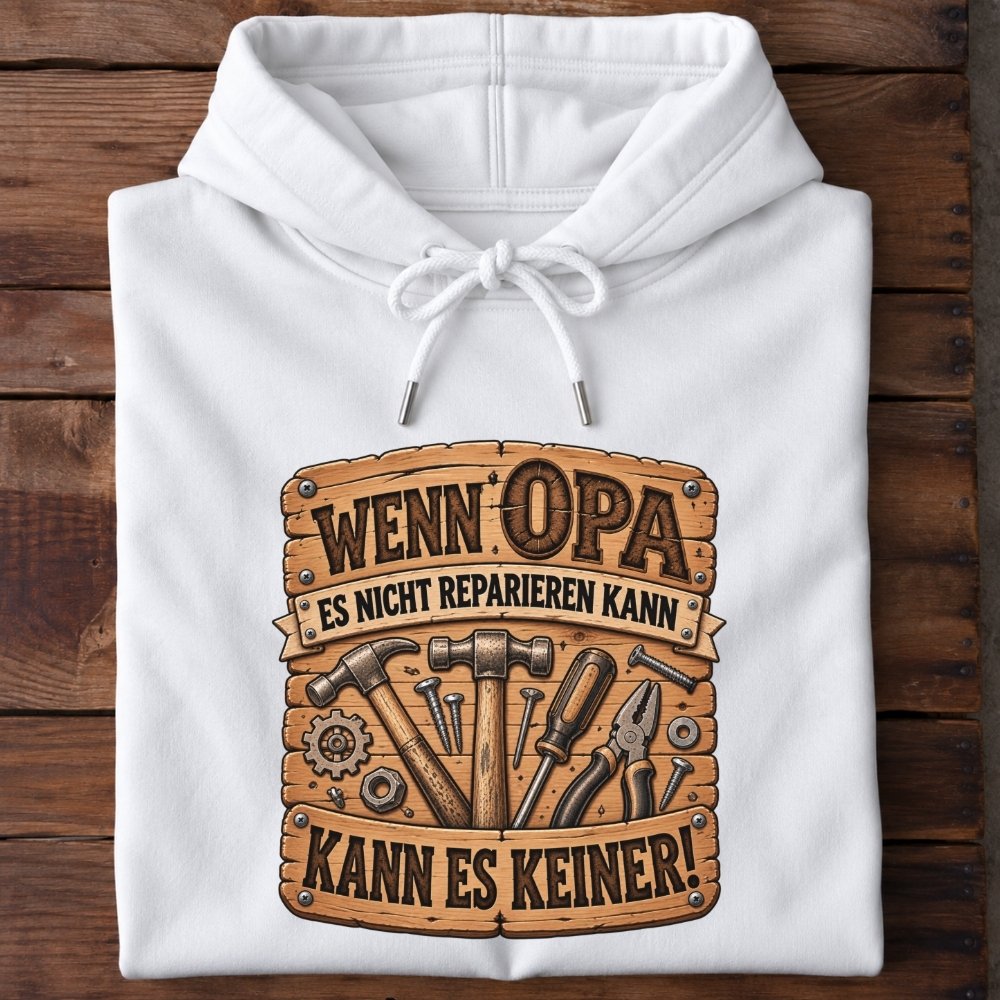 Premium Hoodie „Wenn Opa es nicht reparieren kann“