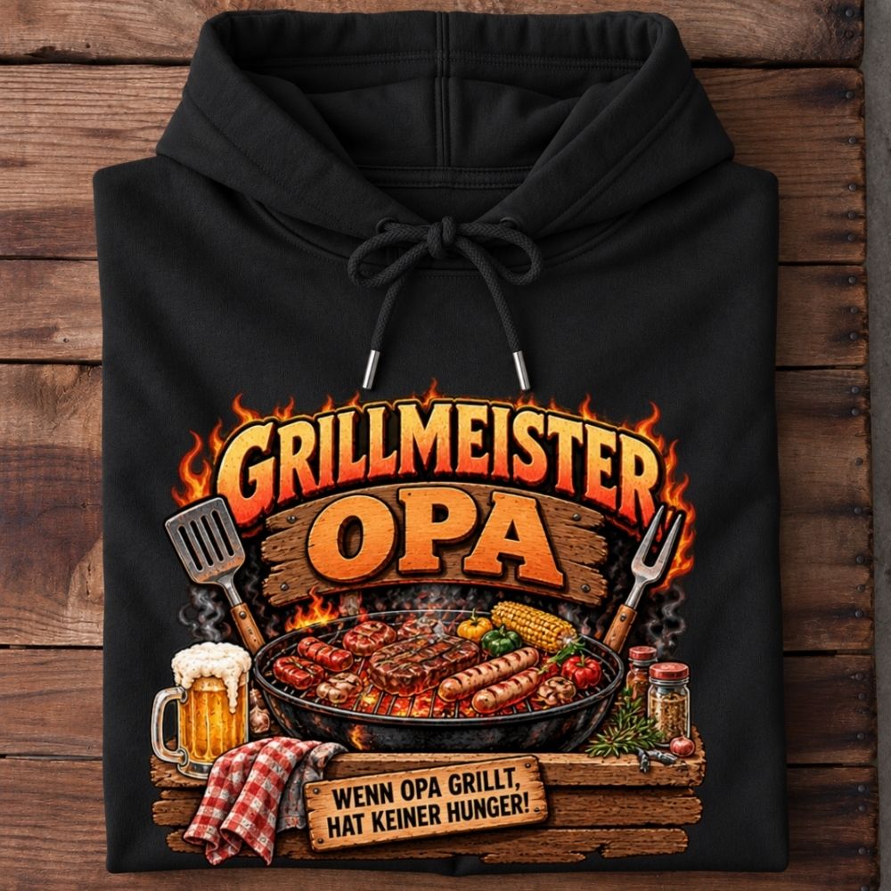 Premium Hoodie „Grillmeister Opa“