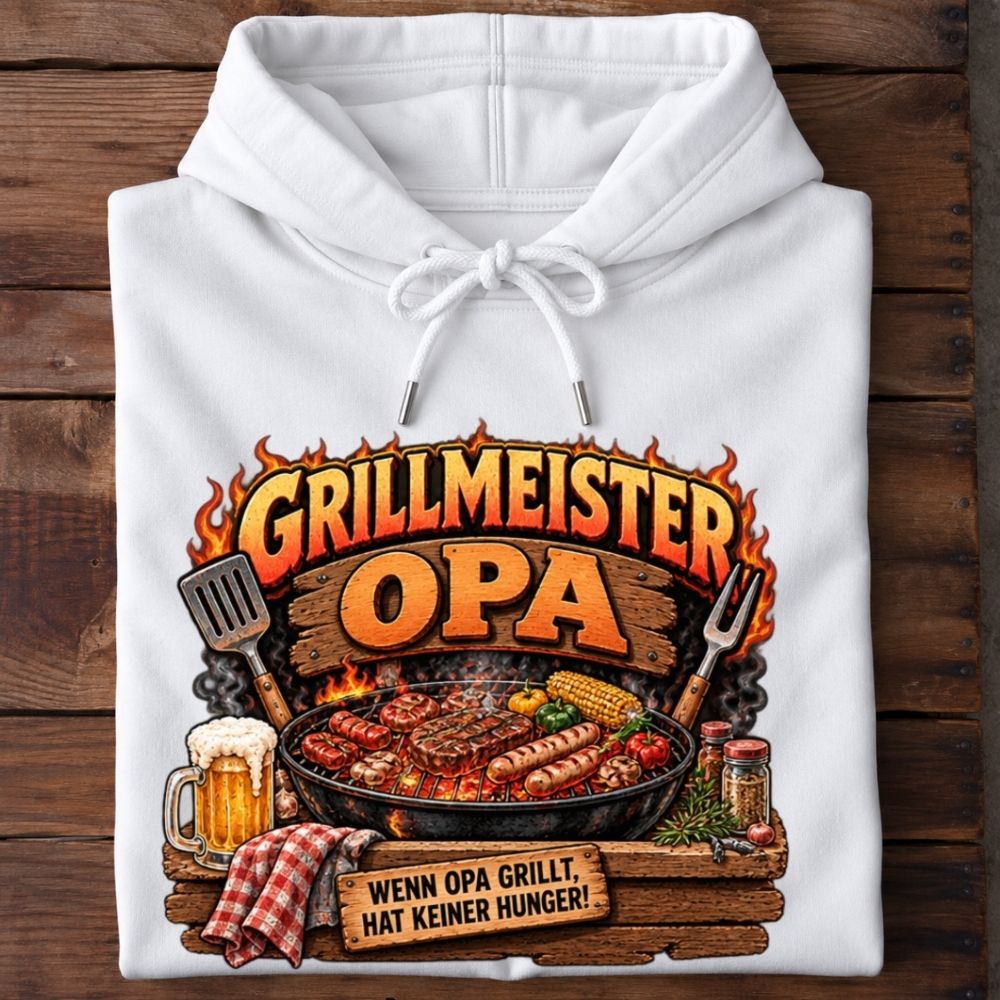 Premium Hoodie „Grillmeister Opa“