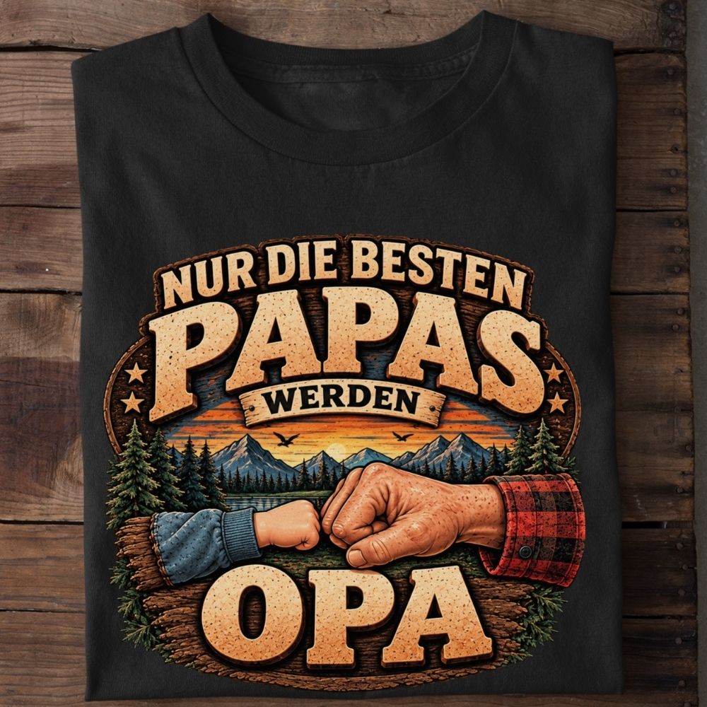 Premium Shirt „Nur die besten Papas werden Opa“